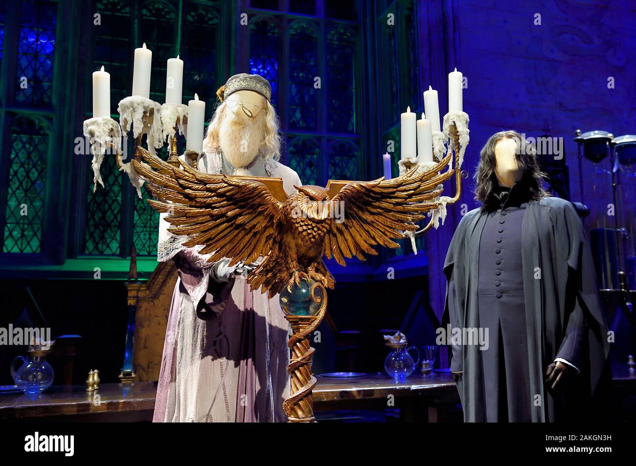 Vereinigtes Königreich, Hertfordshire, Leavesden, Leavesden Studios, Harry Potter Studio Tour London, der Schauplatz der acht Harry Potter Filmen "Making of, die große Halle in Hogwarts Schule Stockfoto