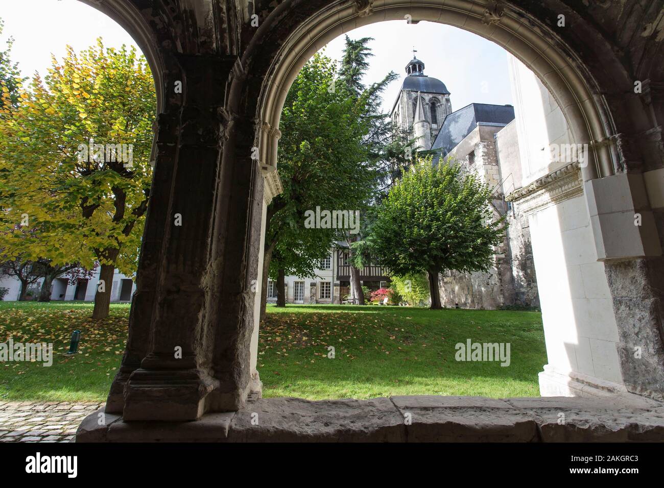 Frankreich, Indre et Loire, Loire Tal als Weltkulturerbe von der UNESCO, Touren, Saint Martin Kreuzgang aufgeführt, das Kloster ursprünglich an die Stiftskirche befestigt ist jetzt getrennte und private, Galerie aus dem sechzehnten Jahrhundert Stockfoto