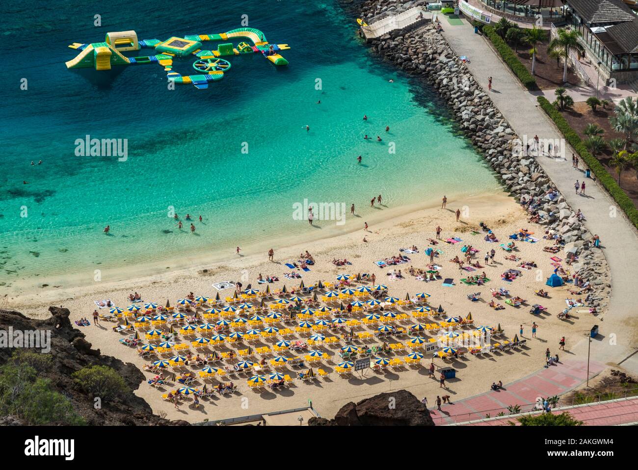 Spanien, Kanarische Inseln, Gran Canaria, La Playa de Tauro, Playa de los Amadores Strand Stockfoto