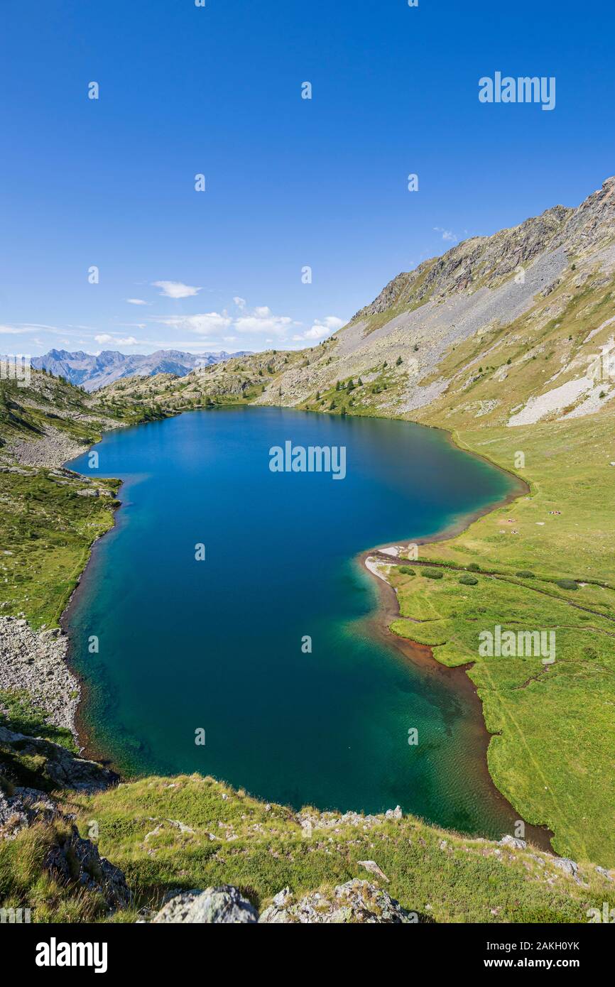 Frankreich, Alpes-Maritimes, Nationalpark Mercantour Park, die Seen von vens, der große Lake Superior (2325 m) Stockfoto