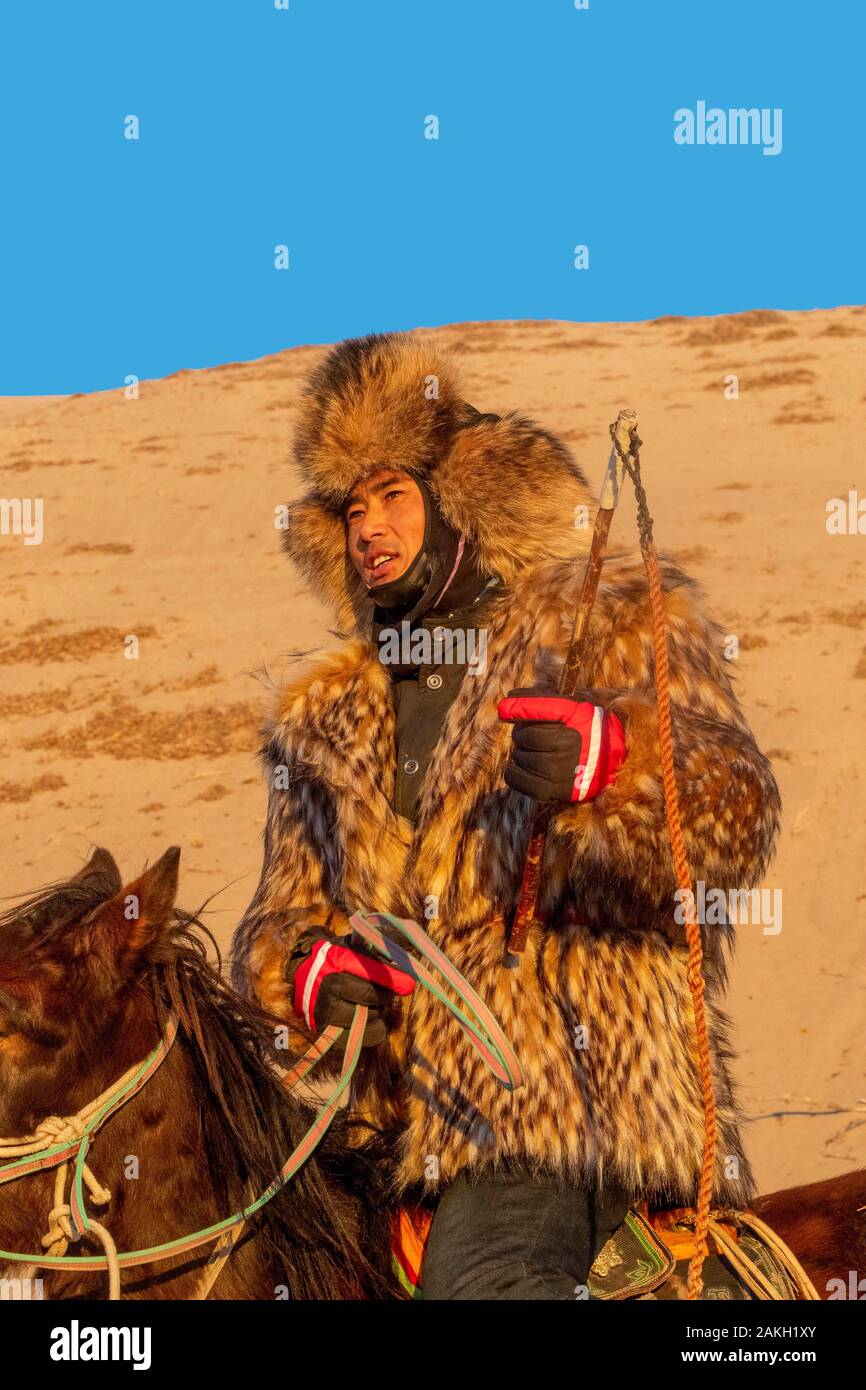 China, Innere Mongolei, Provinz Hebei, Zhangjiakou, Bashang Grasland, Mongolisch Stockfoto