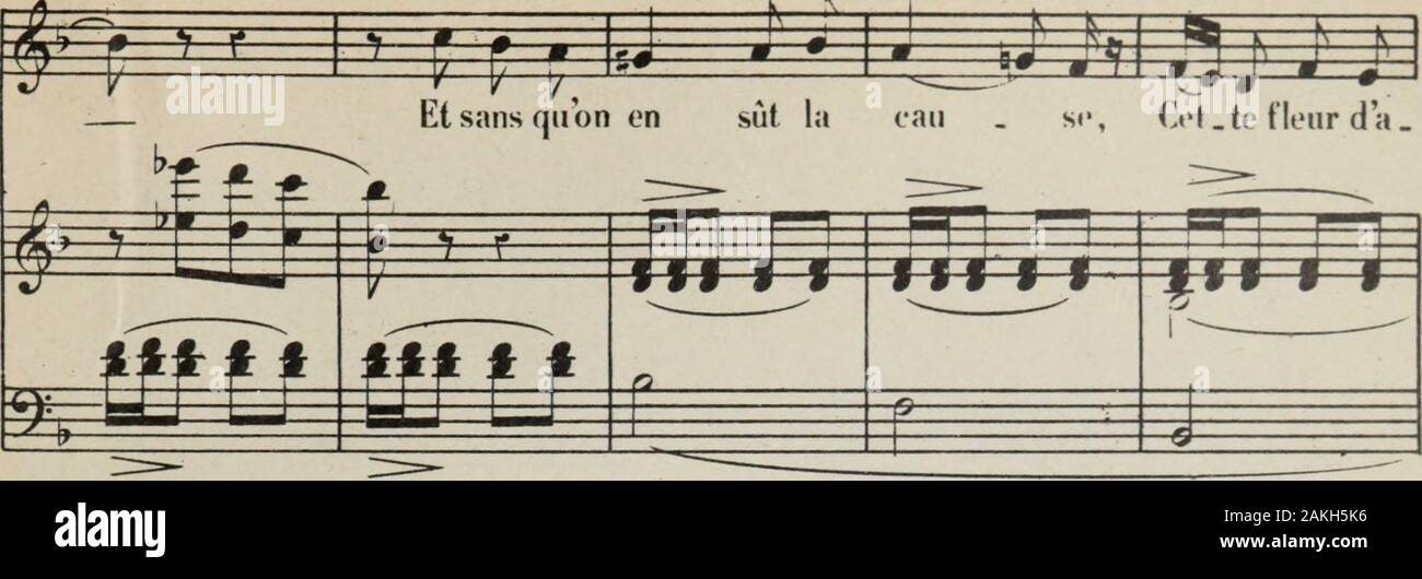 Djamileh: opéra-comique en un acte, op 24. 119 s", Gt. te Fleur da,. Ich^=^^n, g mour Se fie-(rit comme une ro m^m^^^ f=r=f^ ÎTJT r s sf di. g [&gt;#P E=comme une ro se Aux ardeurs du Jour. Ain si mourut Tinno. Ich ^  it&gt; "" = î P^W^m Me* " * pnro^/^^^^^^^| B.mi.nu. e" - Rro. "3"^^^^^^-S • Cen-te dans son Rê. vedbr, sa vi.si. Auf charmante Souri. ant en. ^^ mi. 71 m^&gt;, fn n MF 565^FFf rT^P s Inn. m m 0^B120Allo^; Ich* " lto m&lt; ml&lt; ialo. Ich (à ptirt) 3:= ^f = t £-r m-ï = fc-&#-AU^l niod&lt;" ralo. (#-ik ;) fa Il se (îii ( Stockfoto