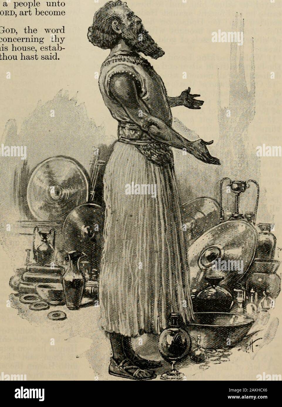 Die Kunst, Bibel, bestehend aus dem Alten und Neuen Testament: Mit zahlreichen Abbildungen. Daher nowlet es bitte die theeto houseof dein Knecht segnen, Thatit kann ewig vor dir; denn was du, o LordGod, hast spokenit: und mit thyblessing thehouse lassen von deinem Ser-Vantgarde gesegnet sein für ewig. Kapitel 8. 1 David suMueth der Philistities und macht theJloabites Nebenfluss. 3 zerschmettert er Hadadeser, unddem Syrer. 9 sandte Toi seinen Sohn mit präsentiert tobless ihn. 11 Die Geschenke und den Raub Daviddedicateth zu Gott. 14 Und Er streckt Garnisonen inEdom. 16 eine Liste seiner wichtigsten Führungskräfte. Und nach diesem will ich Stockfoto