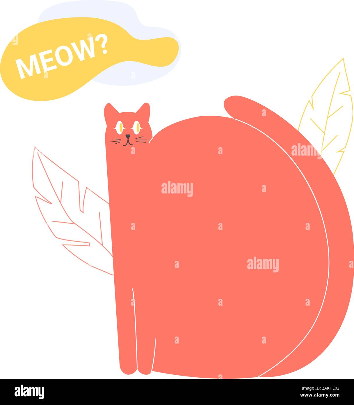 Fat süße Katze Charakter schläft Stock Vektor