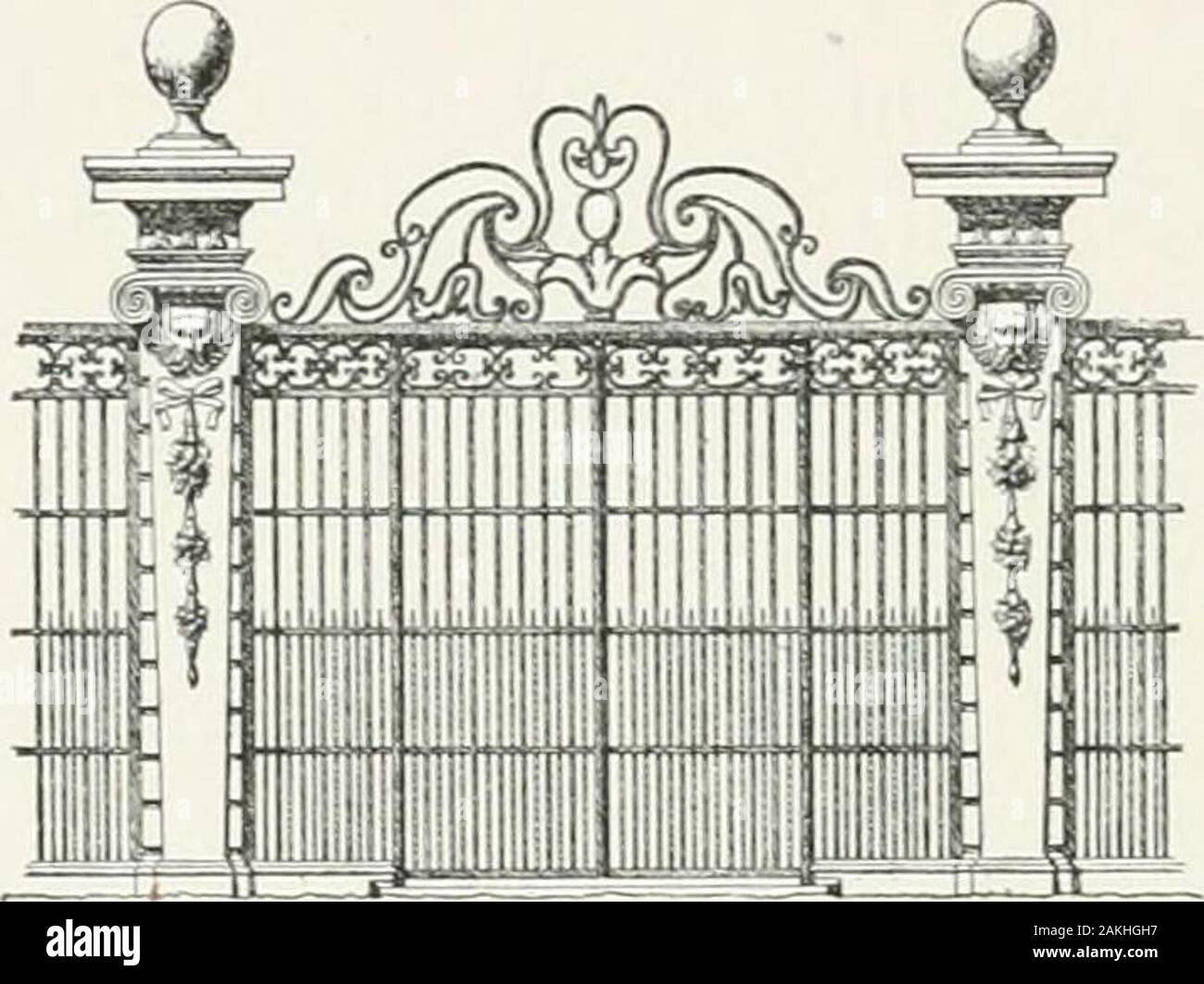 Italienische Villen und ihre Gärten;. Atment seiner extensivegrounds, zeigen die vollständigen Triumph des Barock. Das Gelände der Villa Borghese, die apark von mehreren hundert Hektar gehören, wurden von Dome gelegt - nico Savino und Girolamo Rainaldi, während seine Werke sind aufgrund von Giovanni Fontana, dessen Name mit der großen isassociated Jeux deatix der Villen atFrascati. Faldas Plan zeigt, dass die Anlage über Haus wenig geändert wurden. An jedem Ende des thevilla ist die rechteckige secret garden, nicht versunkenen aber ummauerten; vor dem Eingang, auf der Rückseite eine offene spaceenclosed in einer Wand Stockfoto