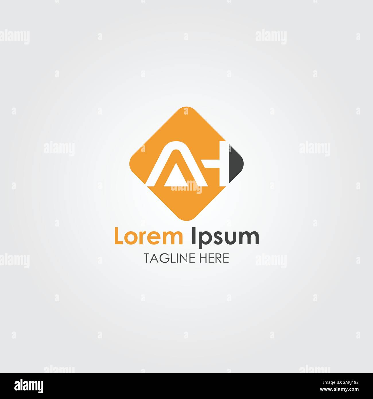Erste AH Schreiben Logo mit Kreativen Moderne Typografie Vektor Vorlage ...