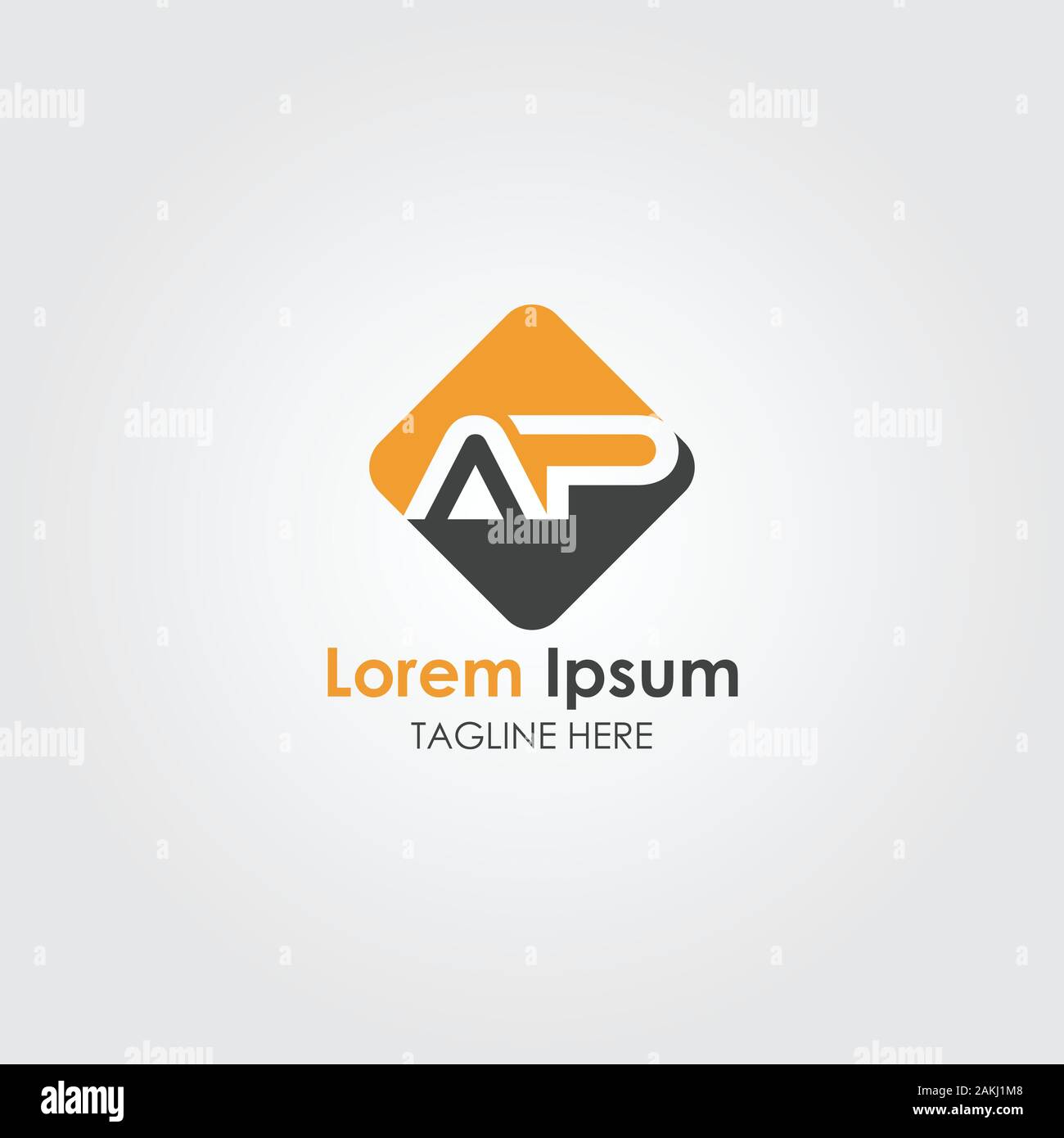 Erste AP Schreiben Logo mit Kreativen Moderne Typografie Vektor Vorlage ...