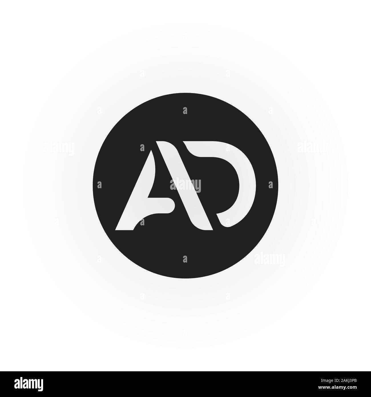 Ersten AD Schreiben Logo mit Kreativen Moderne Typografie Vektor Vorlage. Kreative abstrakte Buchstaben AD Logo Vektor. Stock Vektor