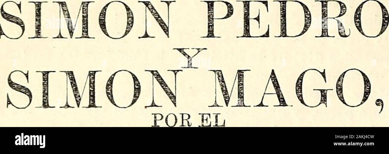 Revista Católica. Epar. Iban. El siervo deDios viendo lo que pasaba, y deseando entregarse para sal-var á sus Hermanos, se adelantó, y Dijo á Los soldados: enseña Sibuscáis al que la religión, yo soy, aquí mich tenéis, ynada tenéis Que Hacer con Los demás de la Casa. Inmediatamente Oyendoesto, lo detuvieron, y Le ataron las manosá las Espaldas, keine con cordeles Sino con sus mismos cabe-llos, haciend&gt; con Ellos dos trenzas por detrás. Algunosde los oficiales decían que keine debia prenderse á Felipe, por-que se keine Ära el Luu, Qu e se Les habia mandado Referir; pero El sacerdote digno Tenia á su v Stockfoto