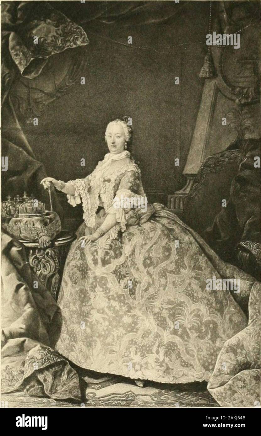 Madame Du Barry.- ihr Anteil der armen distractedPoland ohne die kleinste remonstrance aus Versailles zu ergreifen. Wir müssen nicht von polnischen Angelegenheiten vor Ihnen, saidLouis XV, lächelnd, zu seiner Enkelin ein Tag, da ihre Verwandten nicht der gleichen Meinung asourselves. Das war der einzige Hinweis der Mißbilligung thatwas überhaupt bekannt, ihm zu entkommen. Dass Maria Theresia war sich wohl bewusst, dass Ihre großen Shareof der?^ Torte des Rois auf die Haltung der herdaughter in Richtung der Dame, die das Vertrauen des Königs - genießt wie der schwedische Botschafter Stile der Favorit - hing eindeutig durch h angezeigt Stockfoto