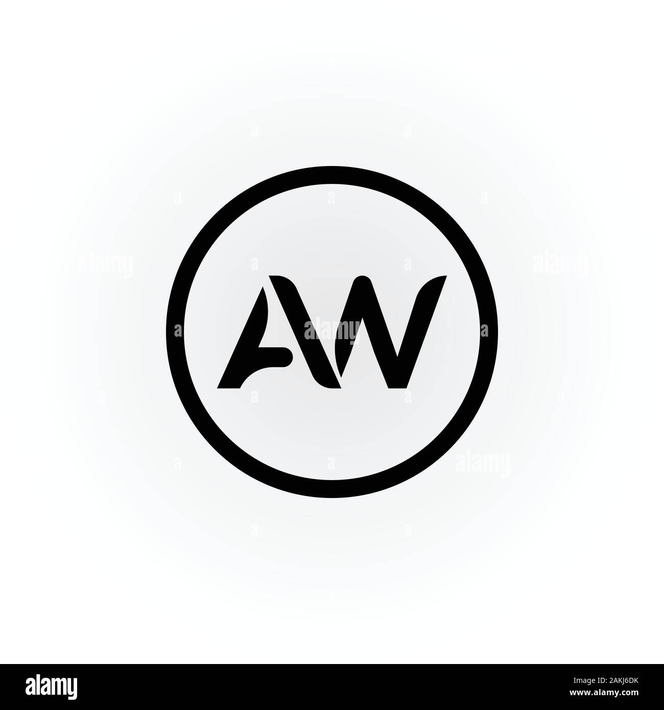 Erste AW Schreiben Logo mit Kreativen Moderne Typografie Vektor Vorlage. Kreative abstrakte Buchstaben AW Logo Vektor. Stock Vektor