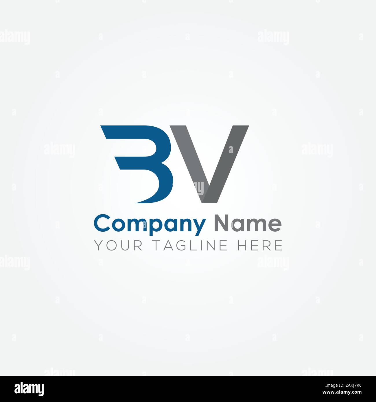Erste BV schreiben Logo mit Kreativen Moderne Typografie Vektor Vorlage. Kreative Abstract schreiben BV Logo Vektor. Stock Vektor