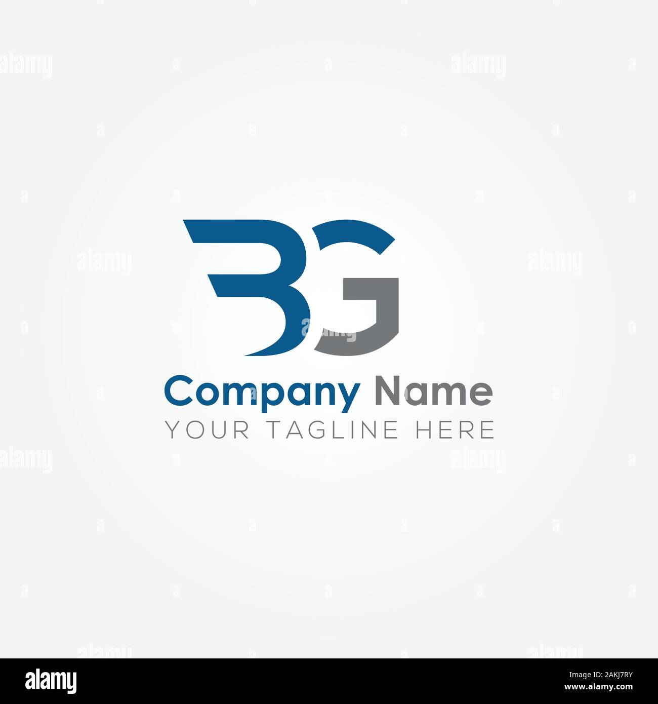 Erste BG Schreiben Logo mit Kreativen Moderne Typografie Vektor Vorlage. Kreative abstrakte Buchstaben BG Logo Vektor. Stock Vektor