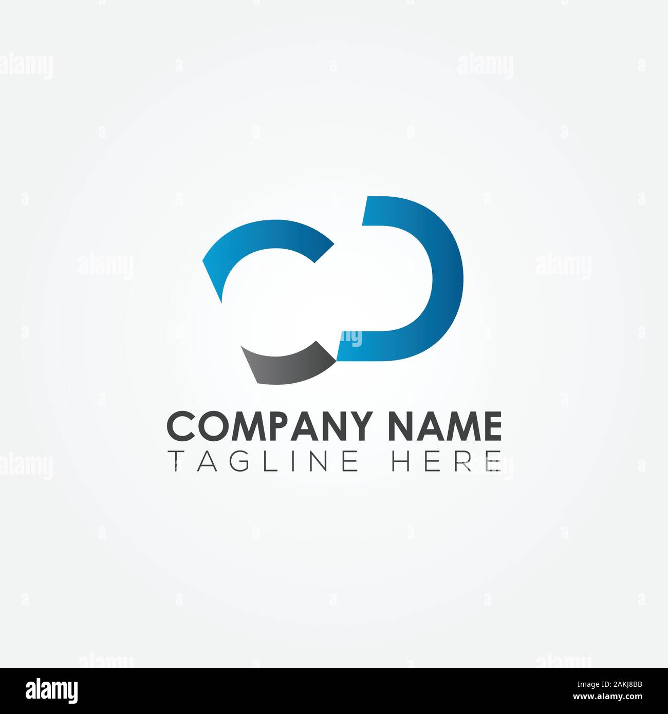 Erste CD-Brief Logo mit Kreativen Moderne Typografie Vektor Vorlage. Kreative Abstract schreiben CD-Logo Design Stock Vektor