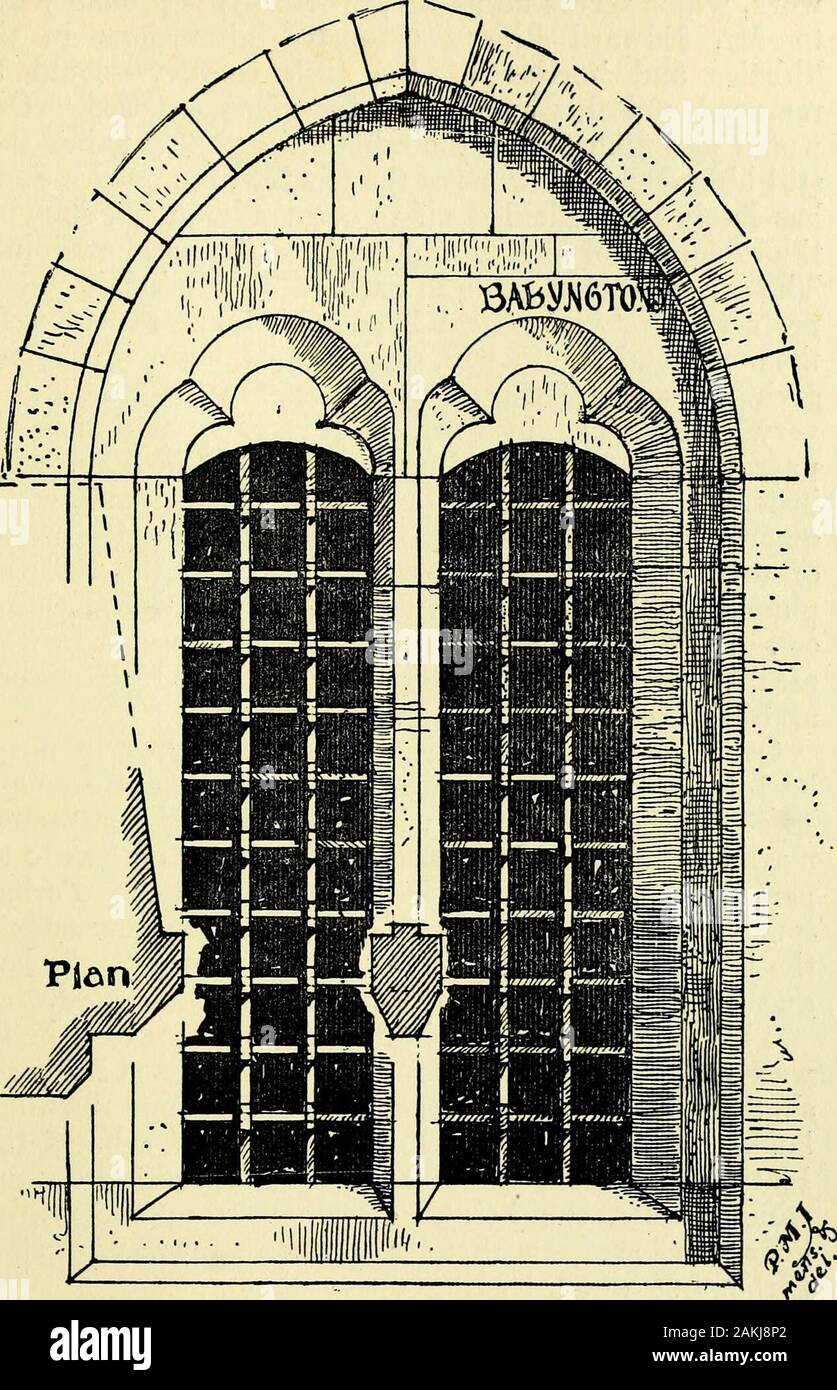 Surrey archäologische Sammlungen, die sich auf die Geschichte und Altertümer der Grafschaft. Bären sostrong eine Ähnlichkeit, dass ich wenig Zweifel die samemasons auf beiden beschäftigt waren.^ Aufgrund der fortunateaccident dieses Fensters in inexternally durch spätere Gebäude abgedeckt werden, ist es in der ourday Fast so perfekt, ein Zustand, in dem es firstconstructed wurde. Eine Haut der modernen Wand verputzt andpainted, deckt die umliegenden Wandfläche und framesin dieses bemerkenswerte Fenster. Will man dieses moderne 1 Das gleiche ronnd-Gelappt Kleeblatt blind Bogen über eine SEGMENTALE - archedopening gefunden in Npv Stockfoto