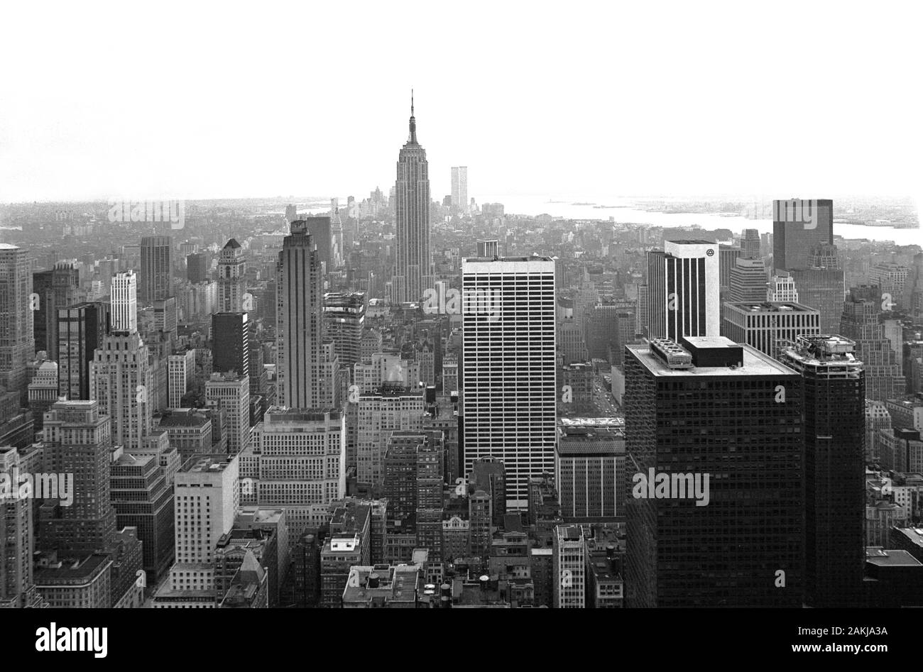 World Trade Center und Empire State Building Stockfoto