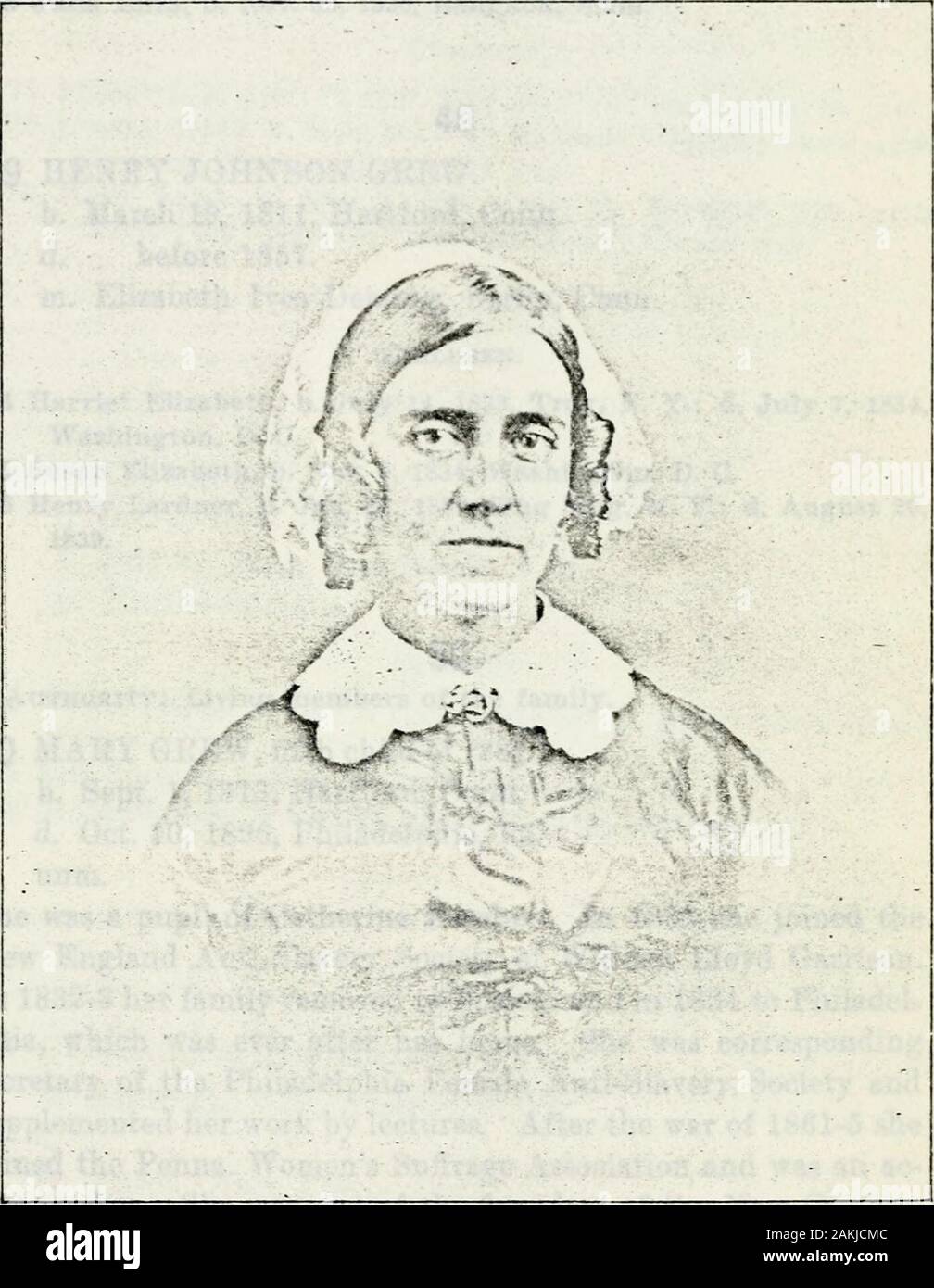 Genealogie der Bingham Familie in den Vereinigten Staaten, vor allem des Staates Connecticut; einschließlich Hinweise zur binghams von Philadelphia und irischer Abstammung, mit seitlichem Genealogien der Alliierten Familien. Miss Mary Wuchs. (Siehe Nr. 50, wuchs Geneal.). Frau Elizabeth D. Wuchs. (Siehe wuchs Geueal. Nr. 49.) Kinder. 70 Eebecca Wild, b. 23 Dezember, 1831 in Rangun, Burmah; d. Juni 6, 1334, Bangkok, Siam. 71 Henry wuchs, b. Juli 3, 1 S33, Bangkok, Siam; d. Okt. 14, 1833. 72 Howard Malcom, b. Juli 19, 1834, Bangkok, Siam. 73 Julia Eliza, b. Xov. 30, 1836, Bangkok, Siam. 49 49 HENRY JOHNSON WUCHS. b. 19. März Stockfoto