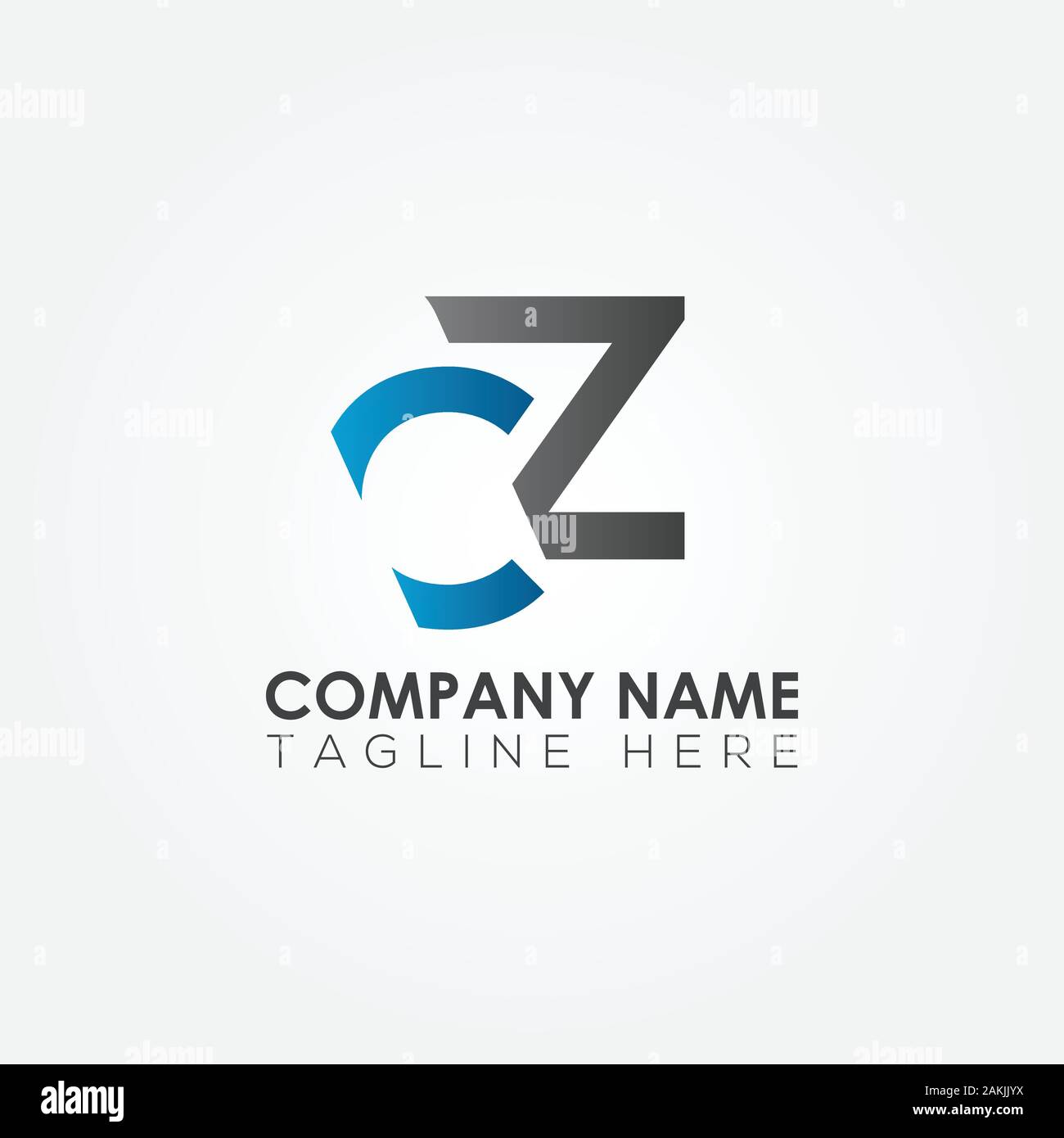 Erste CZ Schreiben Logo mit Kreativen Moderne Typografie Vektor Vorlage. Kreative Abstract schreiben CZ Logo Design Stock Vektor