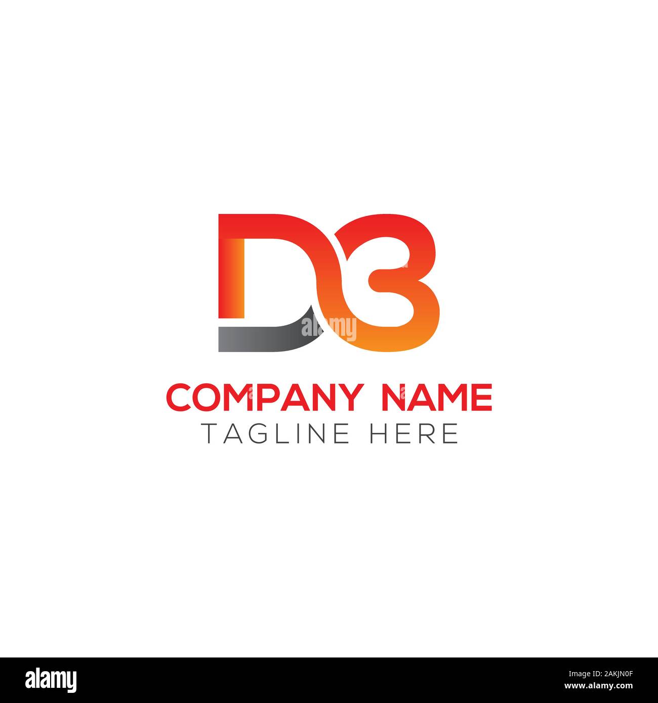 Erste DB schreiben Logo mit Kreativen Moderne Typografie Vektor Vorlage. Kreative abstrakte Buchstaben DB-Logo Vektor. Stock Vektor