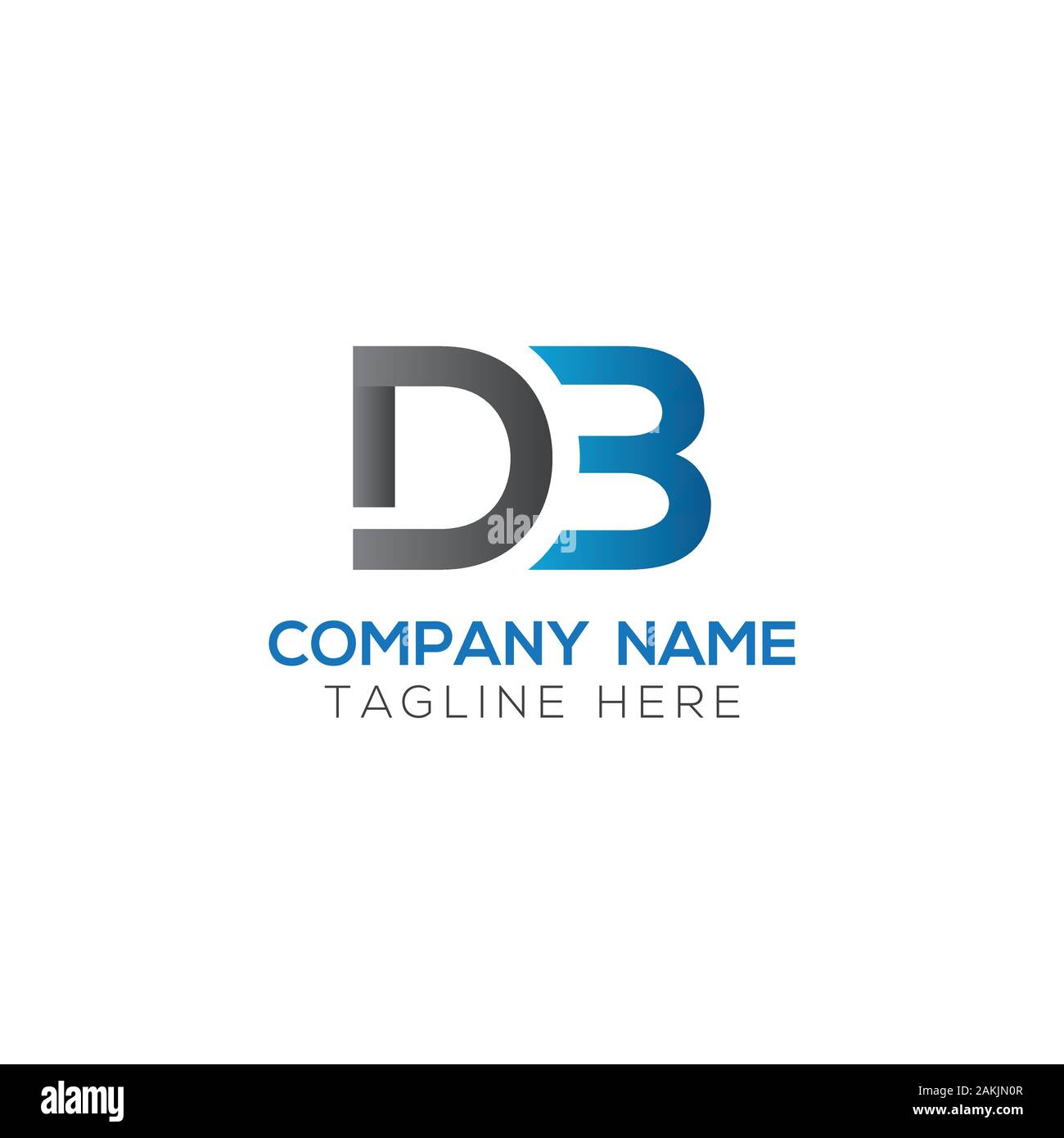 Erste DB schreiben Logo mit Kreativen Moderne Typografie Vektor Vorlage. Kreative abstrakte Buchstaben DB-Logo Vektor. Stock Vektor