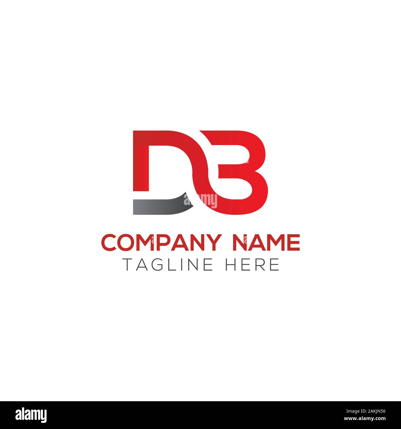 Erste DB schreiben Logo mit Kreativen Moderne Typografie Vektor Vorlage. Kreative abstrakte Buchstaben DB-Logo Vektor. Stock Vektor