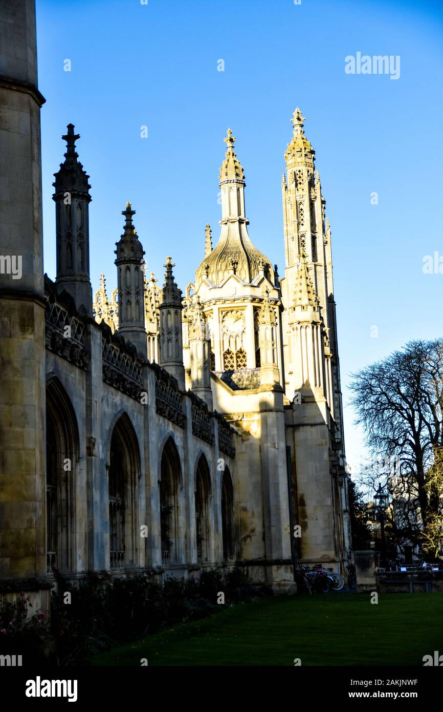 Kings College Chapel, Cambridge, Großbritannien an einem sonnigen Tag Stockfoto