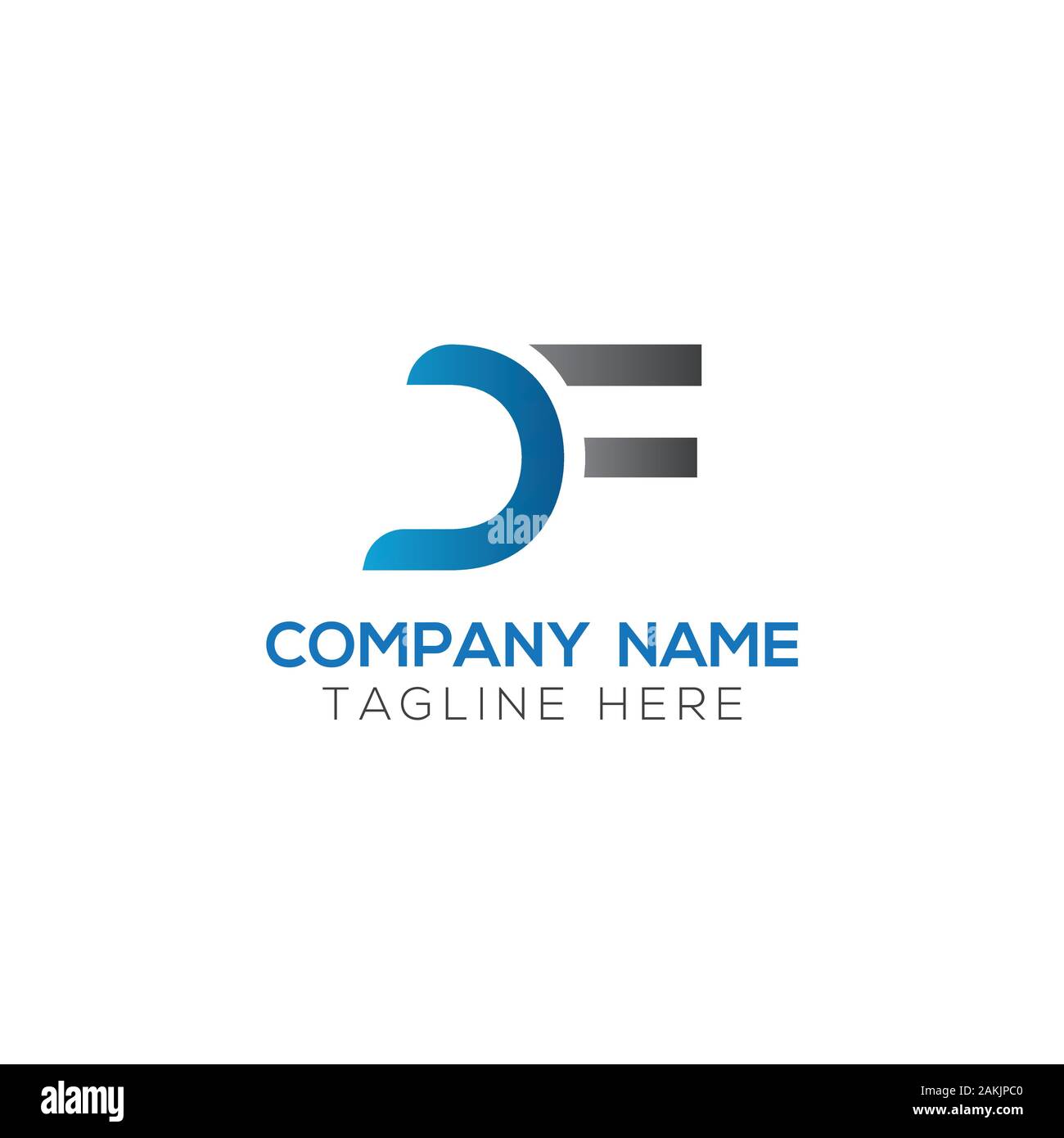 Erste DF Schreiben Logo mit Kreativen Moderne Typografie Vektor Vorlage. Kreative Abstract schreiben DF Logo Vektor. Stock Vektor