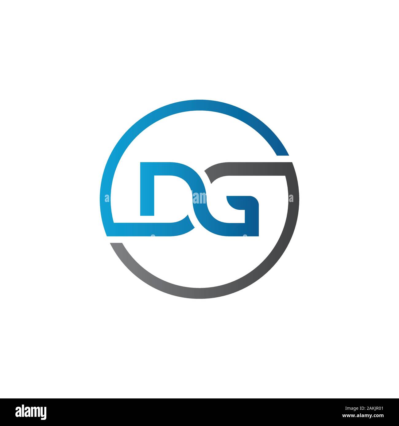 Erste GD Schreiben Logo mit Kreativen Moderne Typografie Vektor Vorlage. Kreative Abstract Schreiben GD Logo Vektor. Stock Vektor