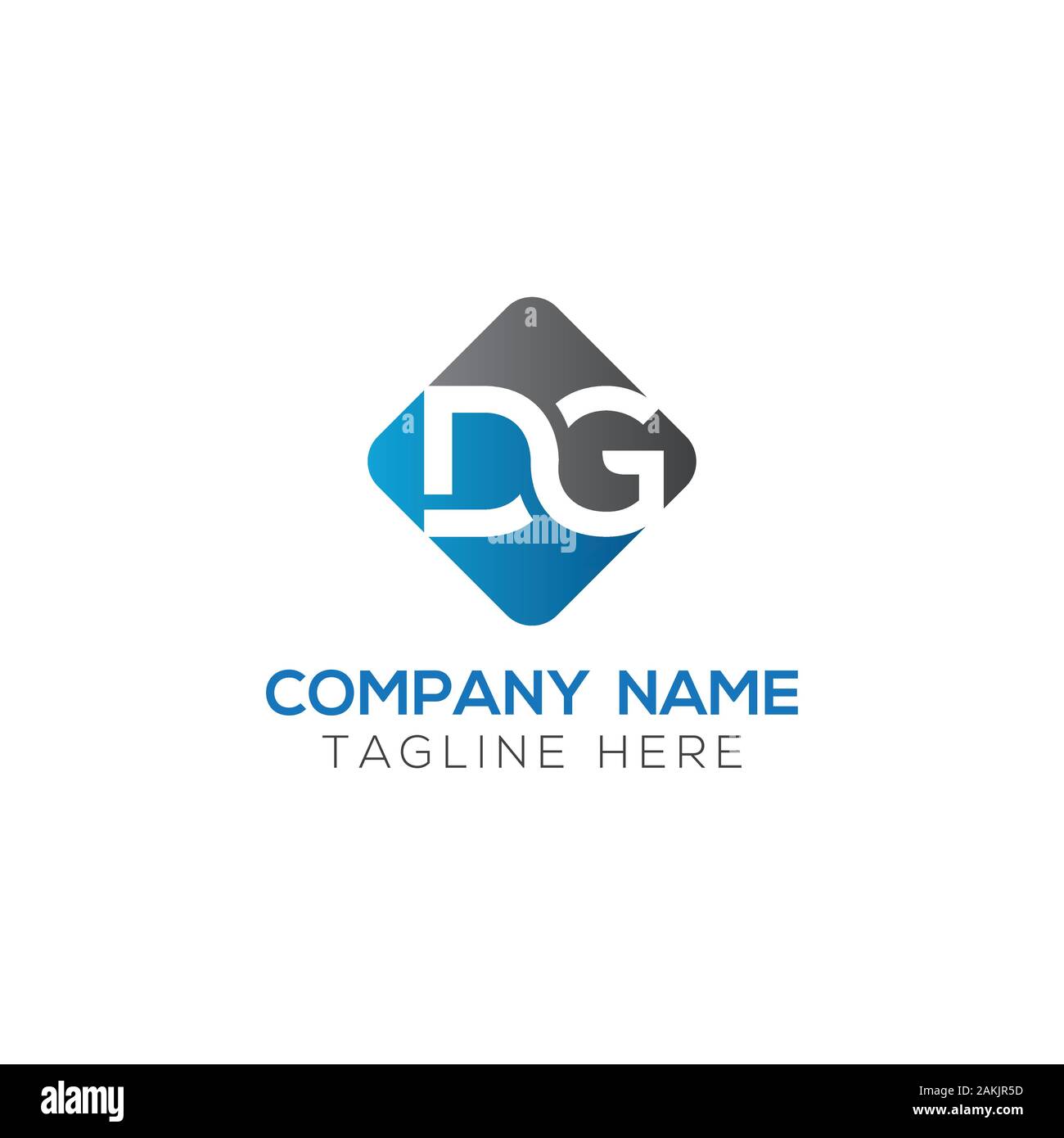 Erste GD Schreiben Logo mit Kreativen Moderne Typografie Vektor Vorlage. Kreative Abstract Schreiben GD Logo Vektor. Stock Vektor