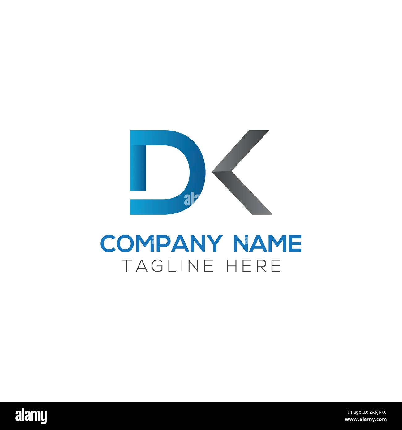 Erste DK Schreiben Logo mit Kreativen Moderne Typografie Vektor Vorlage. Kreative abstrakte Buchstaben DK Logo Vektor. Stock Vektor