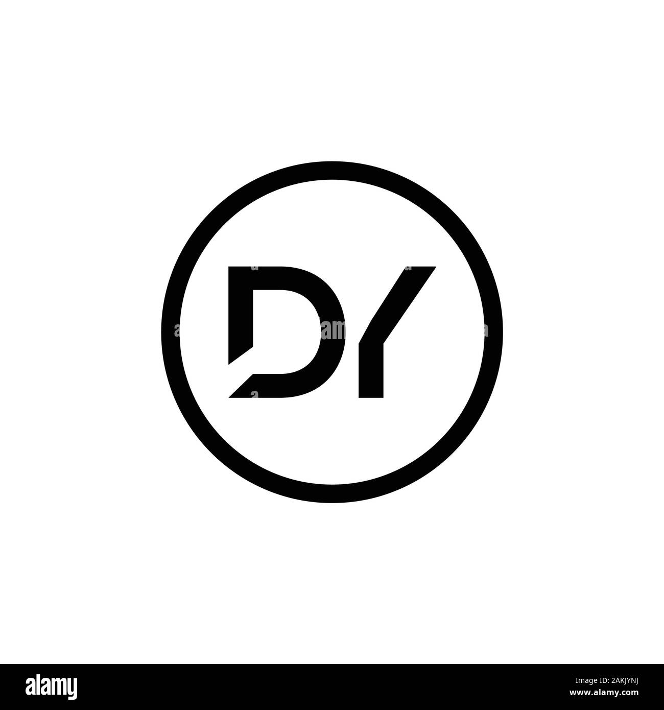 Erste DY Schreiben Logo mit Kreativen Moderne Typografie Vektor Vorlage. Kreative abstrakte Buchstaben DY Logo Vektor. Stock Vektor
