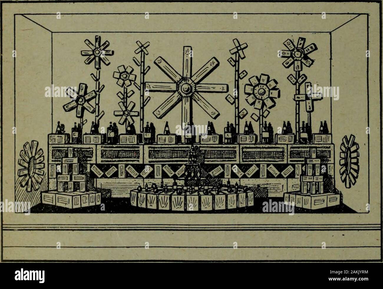 Kanadische Lebensmittelhändler Juli-Dezember 1908. ggest verlässt. Wo ein goodmany Kartons sind im Kreis theeffect verwendet schlägt eine Sonnenblume sofort - ein Kreis von Boxen ist in der Mitte der Platz, wo jede Box ist es mindestens einmal geändert wird, und, wenn möglich, zweimal in der Woche. Dassdie möglich Kunden merken soll häufig - tracted oder durch ein Fenster angezeigt, in dem sie abgestoßen. Sie sieht die Fenster, bevor Sie sieht theinterior von Ihrem Geschäft. Es ist wich- tigsten, dass die außerhalb ihres shopshould einladend in jeder Weise gemacht werden. Wenn Sie eine Person, die Sie an seinen Augen lookfirst erfüllen. Wenn Sie treffen eine teaand cof Stockfoto