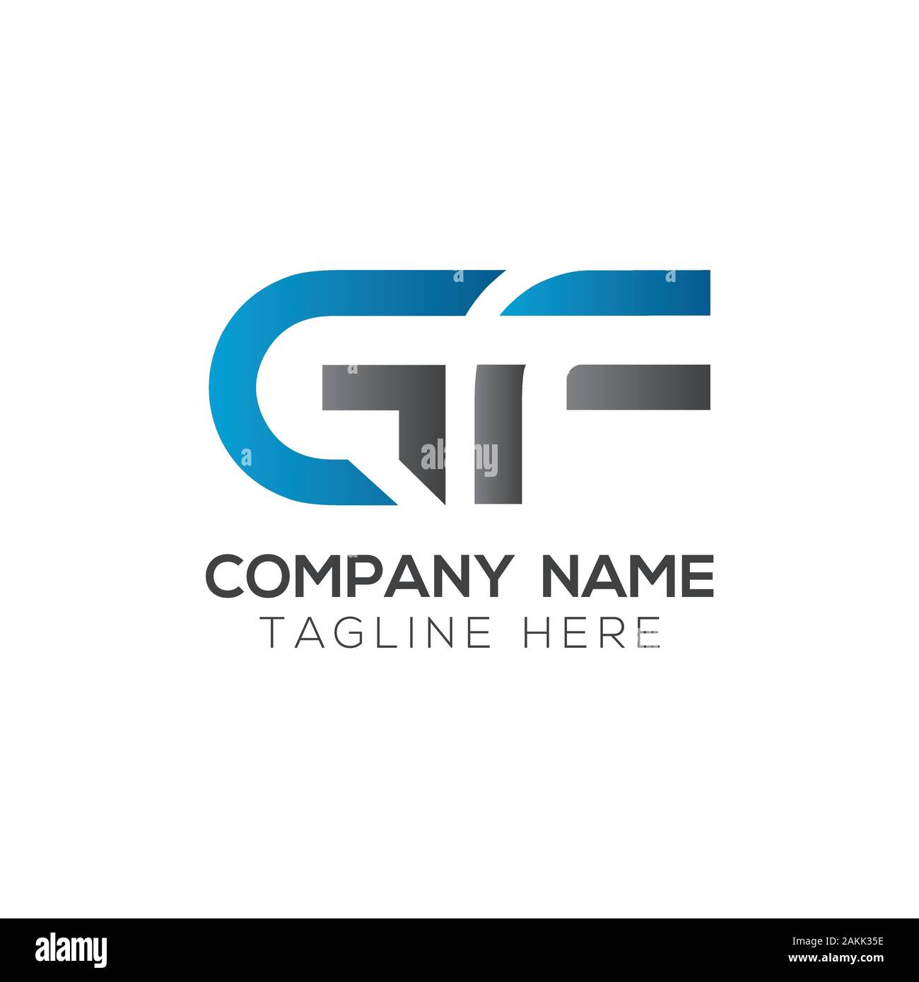 Erste GF Schreiben verbunden Logo. GF schreiben Typ Logo Design vector Template. Abstrakte Buchstaben GF Logo Design Stock Vektor