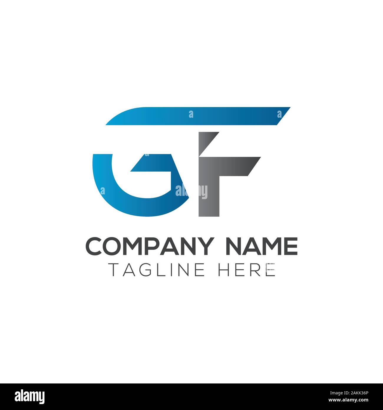 Erste GF Schreiben verbunden Logo. GF schreiben Typ Logo Design vector Template. Abstrakte Buchstaben GF Logo Design Stock Vektor