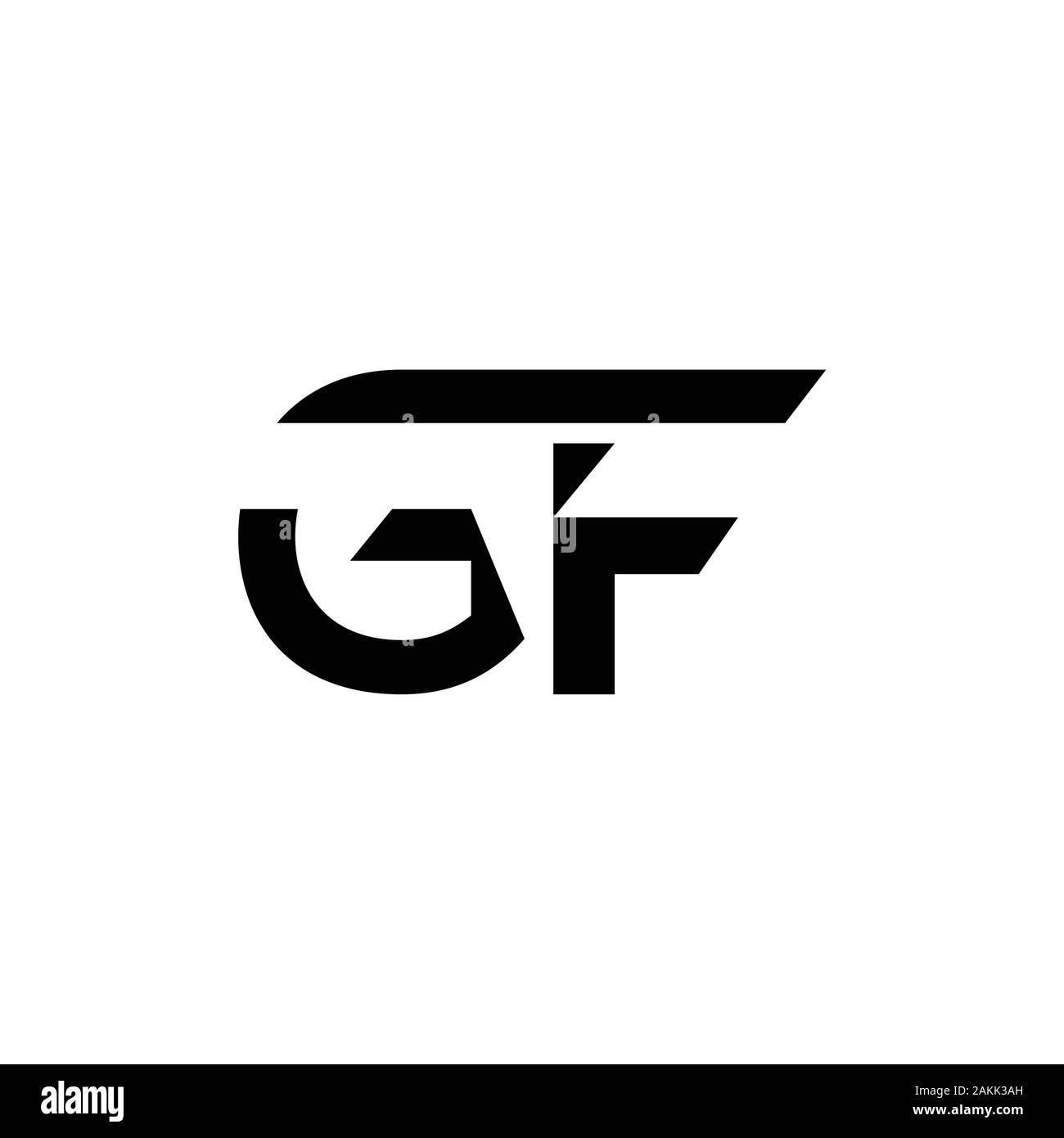 Erste GF Schreiben verbunden Logo. GF schreiben Typ Logo Design vector Template. Abstrakte Buchstaben GF Logo Design Stock Vektor