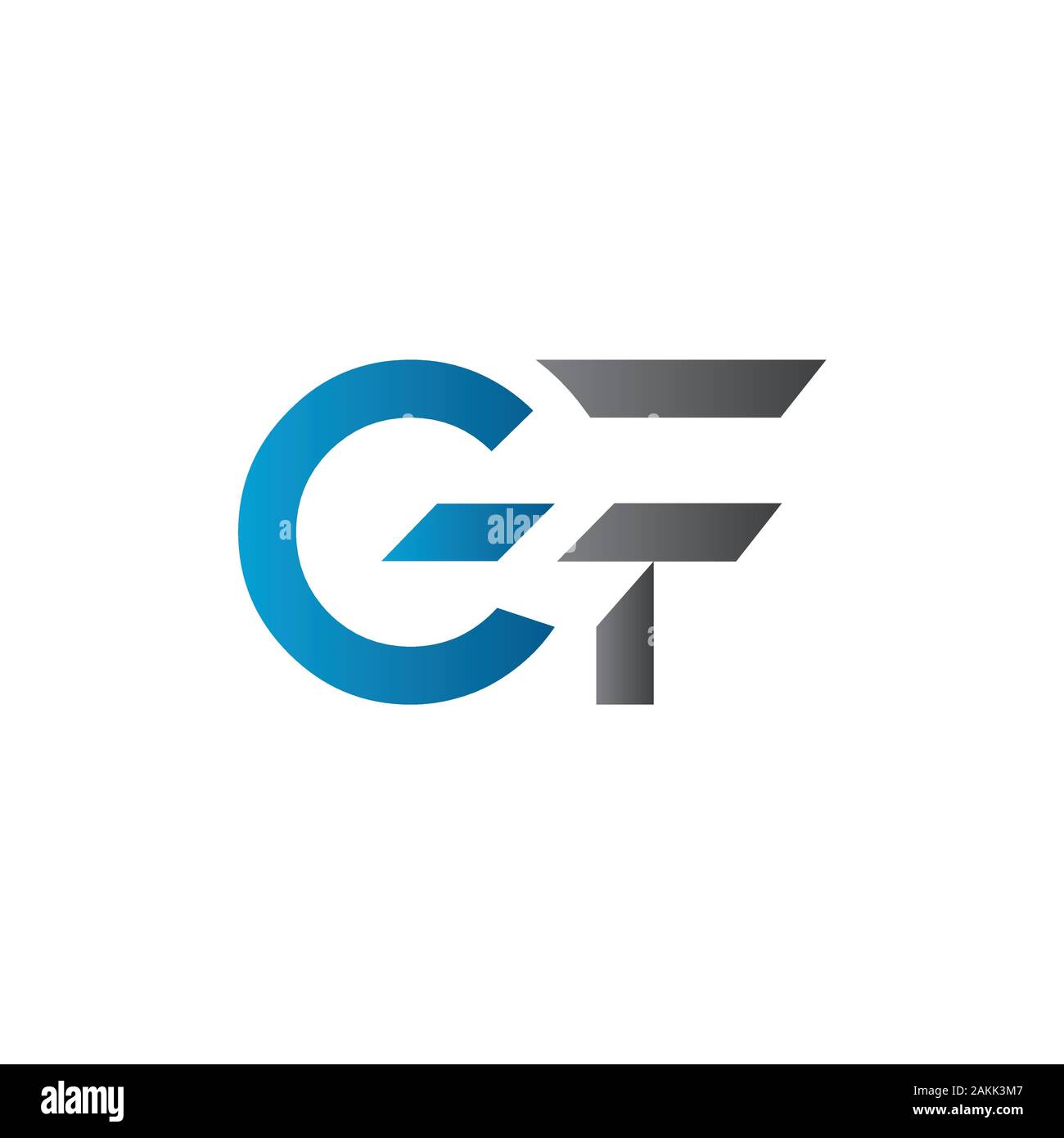 Erste GF Schreiben verbunden Logo. GF schreiben Typ Logo Design vector Template. Abstrakte Buchstaben GF Logo Design Stock Vektor