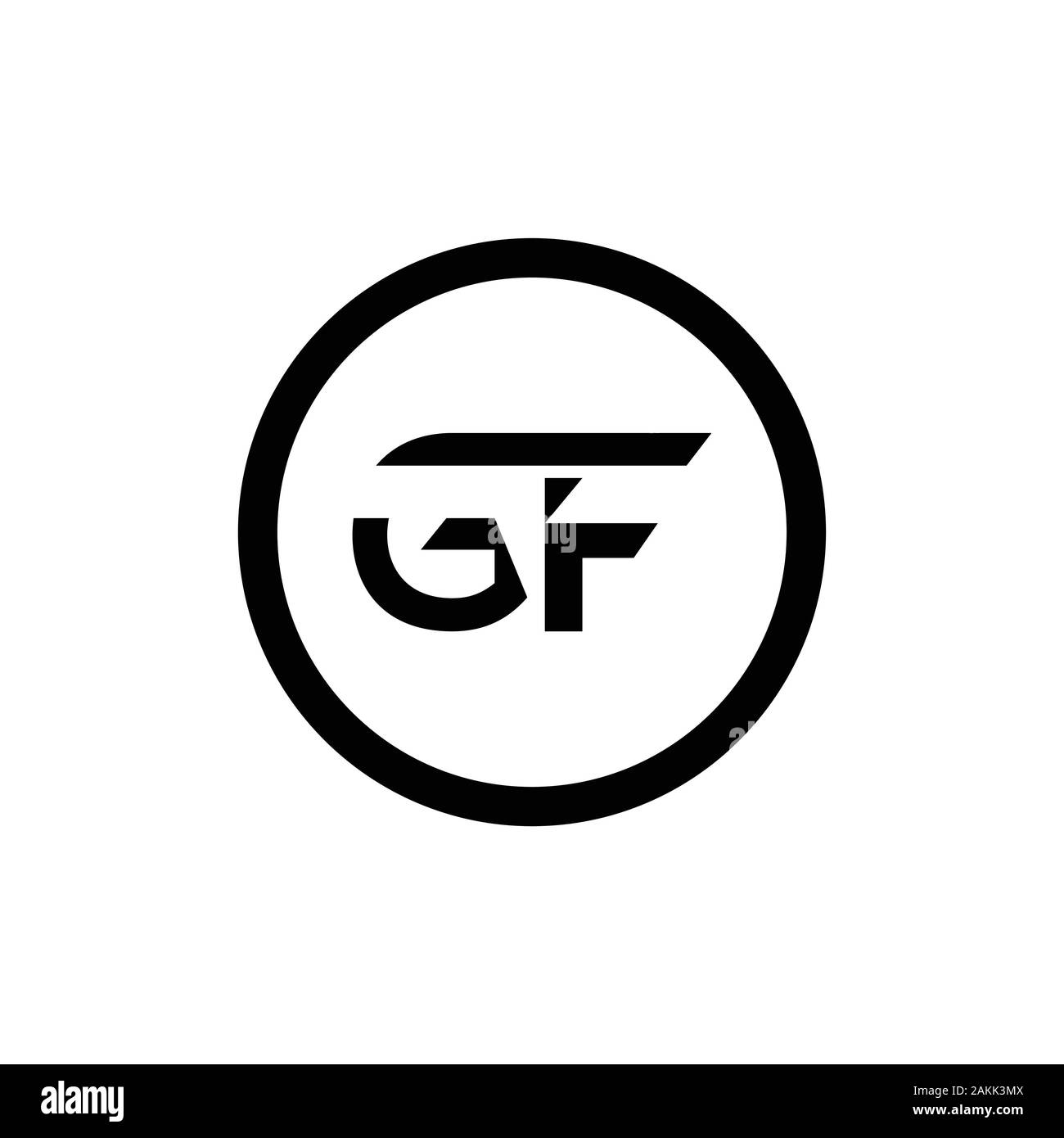 Erste GF Schreiben verbunden Logo. GF schreiben Typ Logo Design vector Template. Abstrakte Buchstaben GF Logo Design Stock Vektor