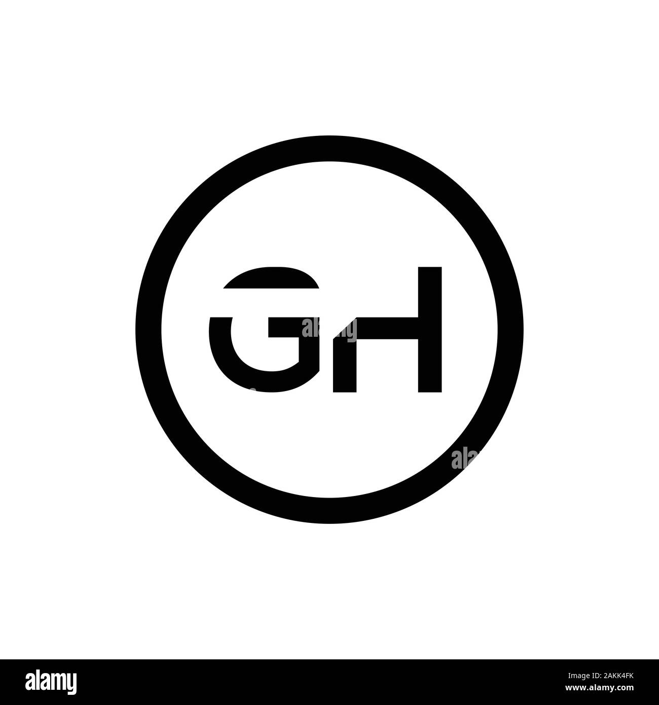 Erste GH Schreiben verbunden Logo. GH schreiben Typ Logo Design vector Template. Abstrakte Buchstaben GH Logo Design Stock Vektor