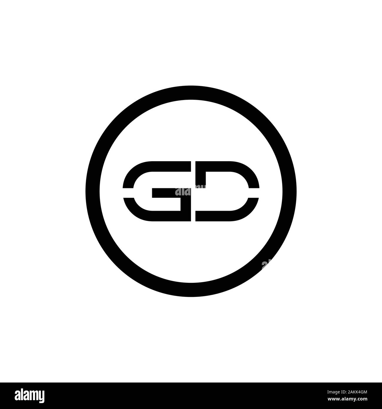 Erste GD-Schreiben verbunden Logo. GD-schreiben Typ Logo Design vector ...