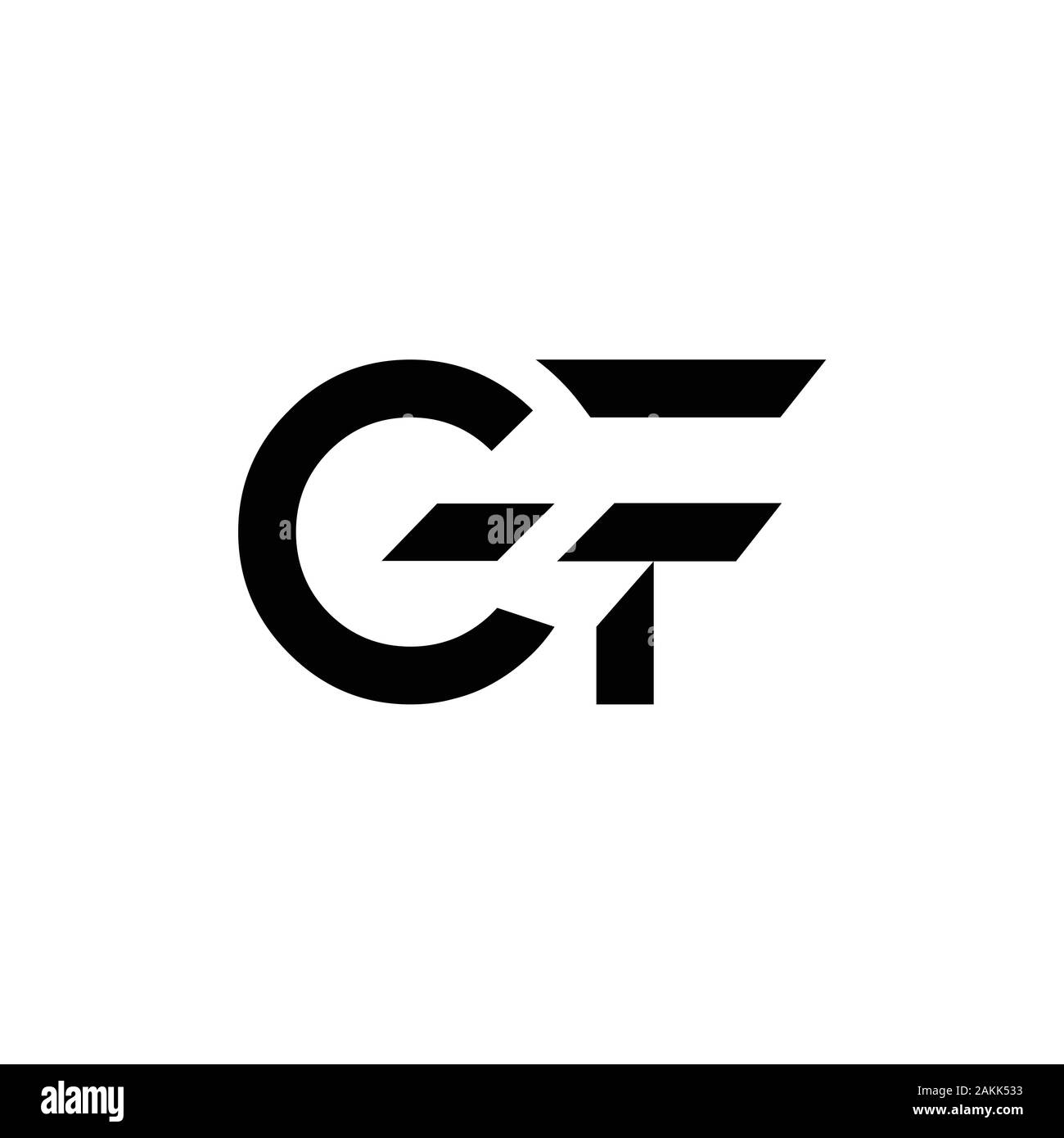 Erste GF Schreiben verbunden Logo. GF schreiben Typ Logo Design vector Template. Abstrakte Buchstaben GF Logo Design Stock Vektor