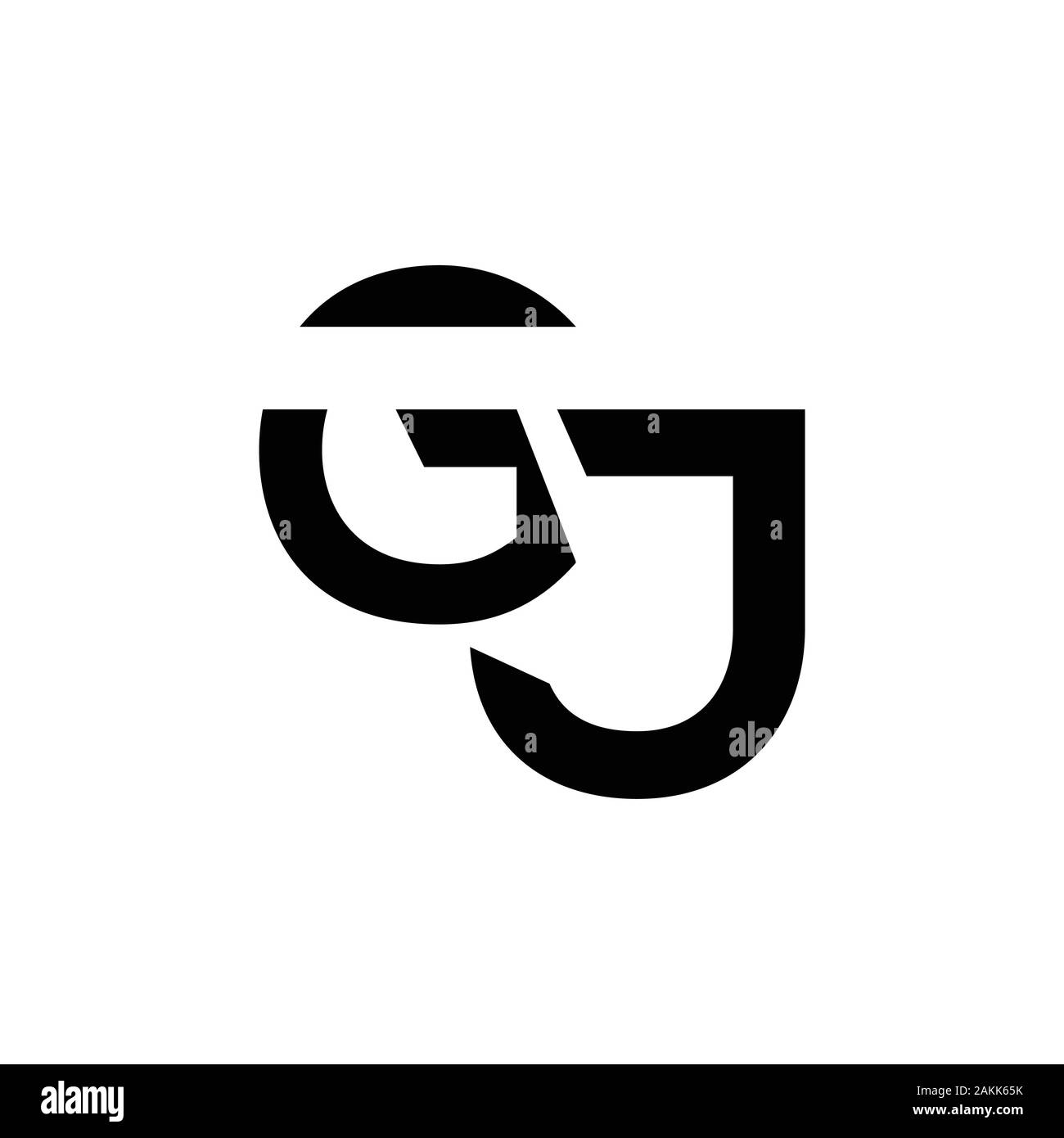 Erste GJ Schreiben verbunden Logo. GJ schreiben Typ Logo Design vector Template. Abstrakte Buchstaben GJ Logo Design Stock Vektor