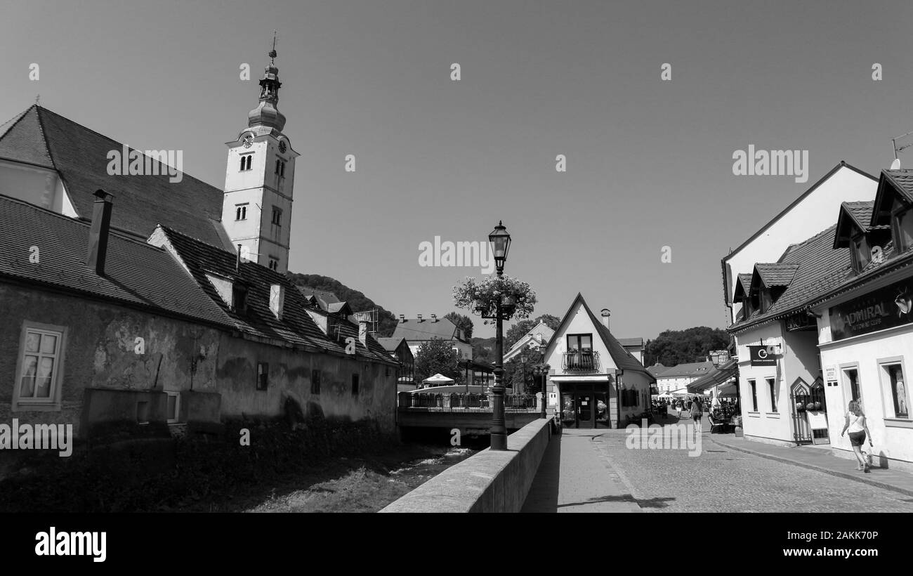 Meine schöne Heimatstadt Samobor, Kroatien Stockfoto