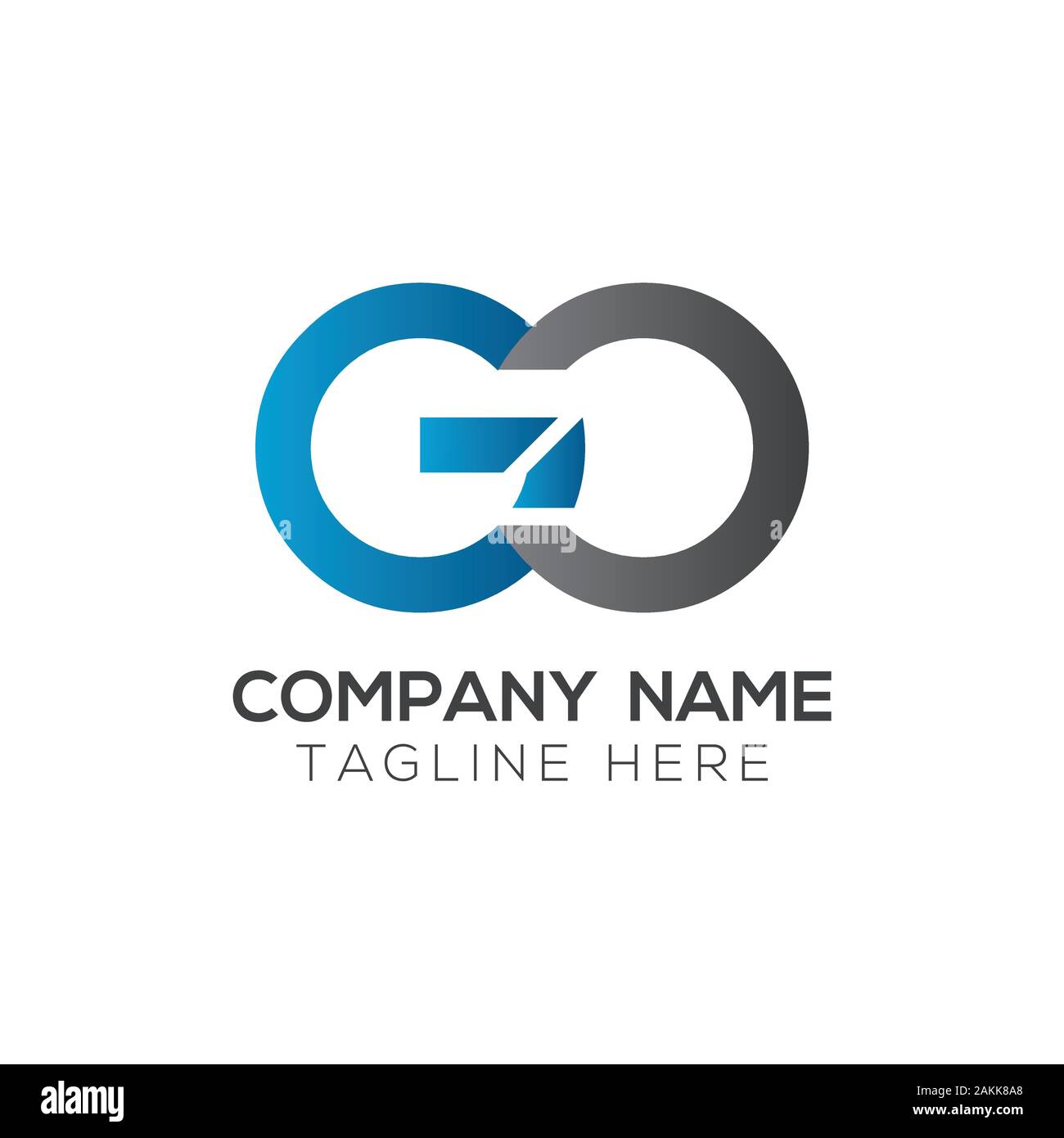 Erste gehen Schreiben verbunden Logo. Klicken Sie Buchstaben eingeben Logo Design vector Template. Abstrakte Buchstaben klicken Sie Logo Design Stock Vektor