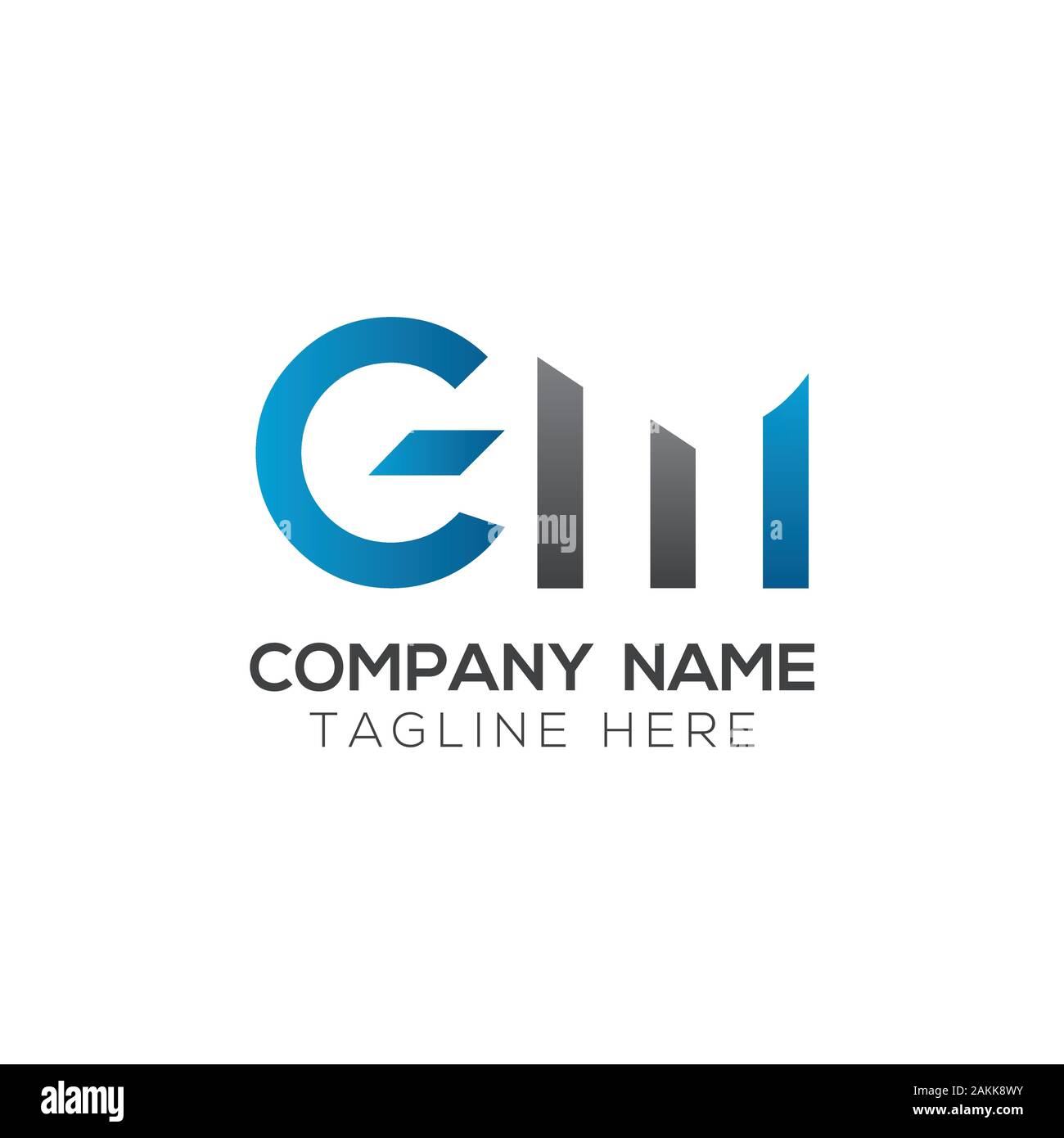 Erste GM Schreiben verbunden Logo. GM schreiben Typ Logo Design vector Template. Abstrakte Buchstaben GM Logo Design Stock Vektor