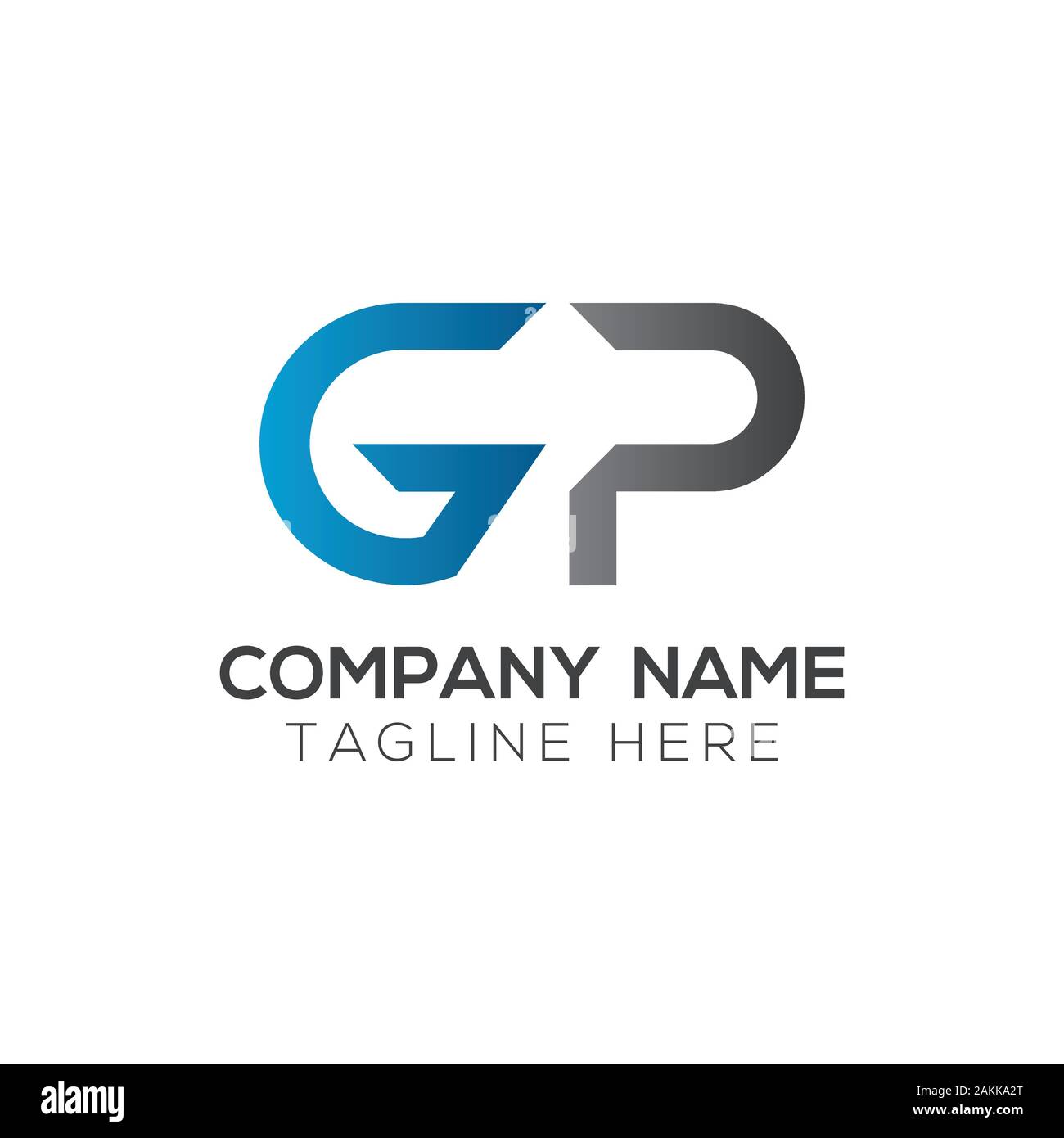 Erste GP Schreiben verbunden Logo. GP schreiben Typ Logo Design vector Template. Abstrakte Buchstaben GP Logo Design Stock Vektor