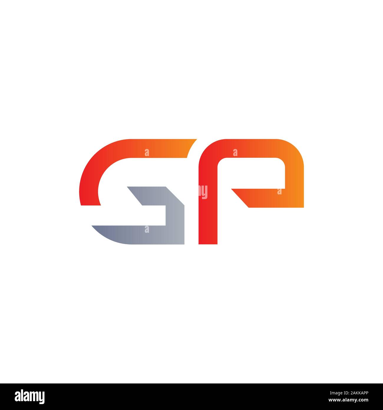 Erste GP Schreiben verbunden Logo. GP schreiben Typ Logo Design vector Template. Abstrakte Buchstaben GP Logo Design Stock Vektor