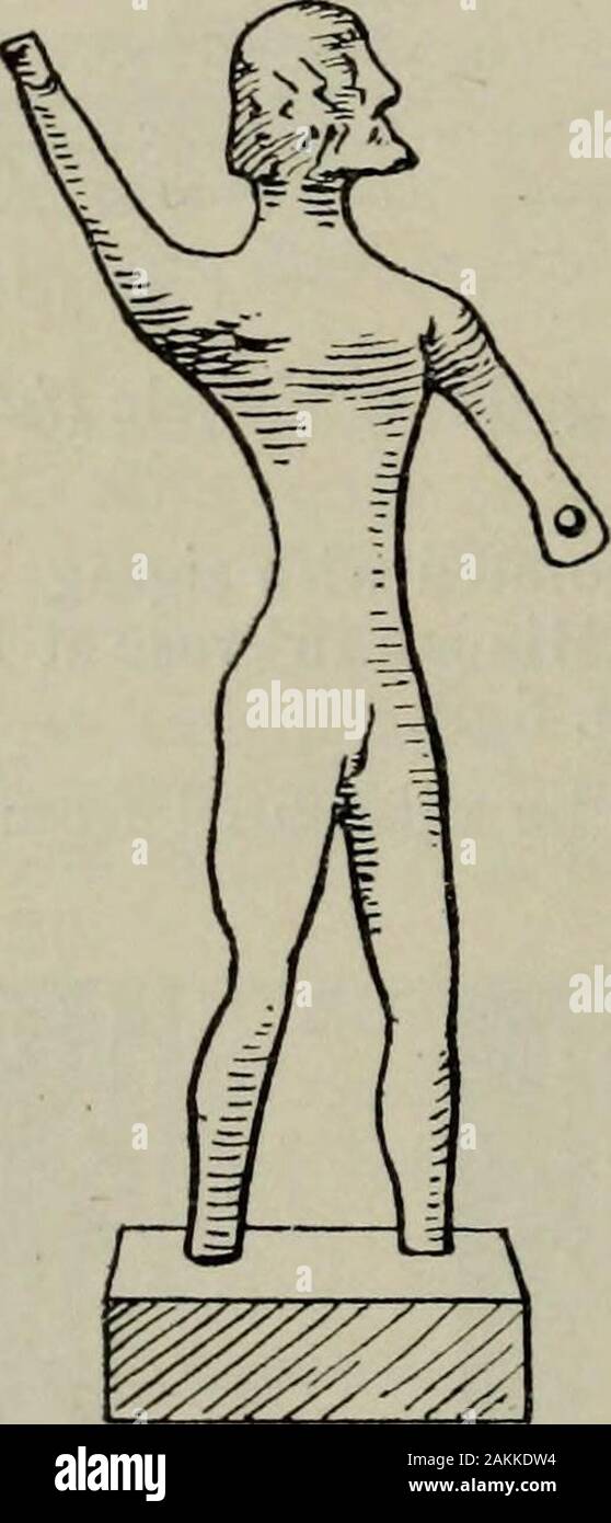 Zeus: Eine Studie in der Alten Religion. p in dieser Verbindung behält seinen ursprünglichen Sinn, Pfeil. Siehe Klasse. Rev. 1924 xxxviii. 92.ii.725 Feigen. 660,^() Ich. A. della Seta Italia ajitica Bergamo 1922 S. 252 Abb. 281 showsthis Statue wie steht es in der Galleria dei Candelabri des Vatikan, mit einem Bogen restoredin seine rechte Hand und einem Adler in der Linken! Ii.739. Auf Statuetten des Zeus der Donnergott sehen jetzt S. Casson im Jonrn. Die Hölle. Stud. 1922 Xlii. 211 w. figs. 4 - 6. Er behauptet, dass ein grobes Beispiel für die Art von Dodona (C. Dodone Carapanos et ses ratines Paris 1878 S. 32. 16 pi. 13, 4, S. Casson Stockfoto