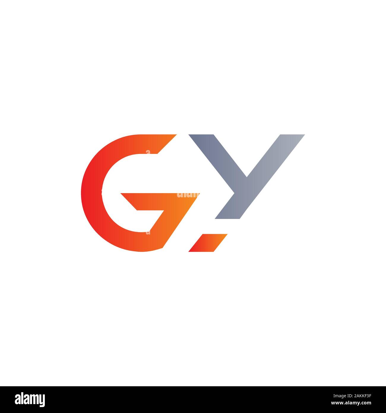 Erste GY Schreiben verbunden Logo. GY schreiben Typ Logo Design vector Template. Abstrakte Buchstaben GY Logo Design Stock Vektor