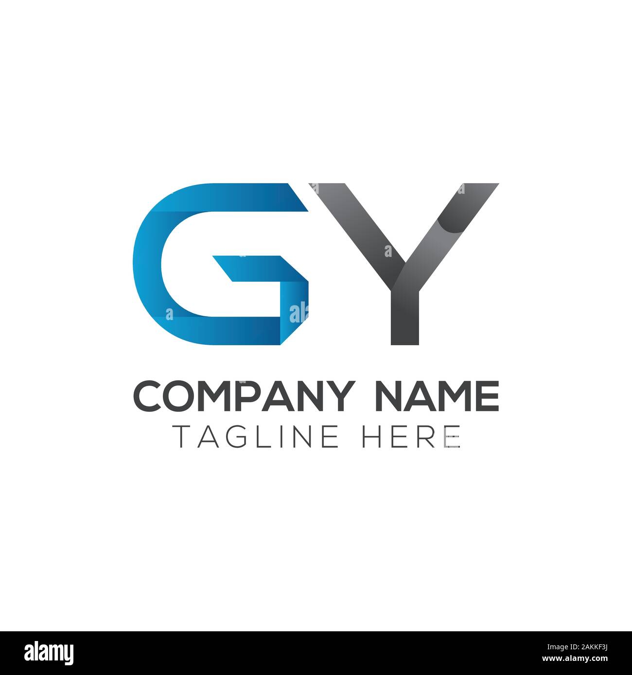 Erste GY Schreiben verbunden Logo. GY schreiben Typ Logo Design vector Template. Abstrakte Buchstaben GY Logo Design Stock Vektor