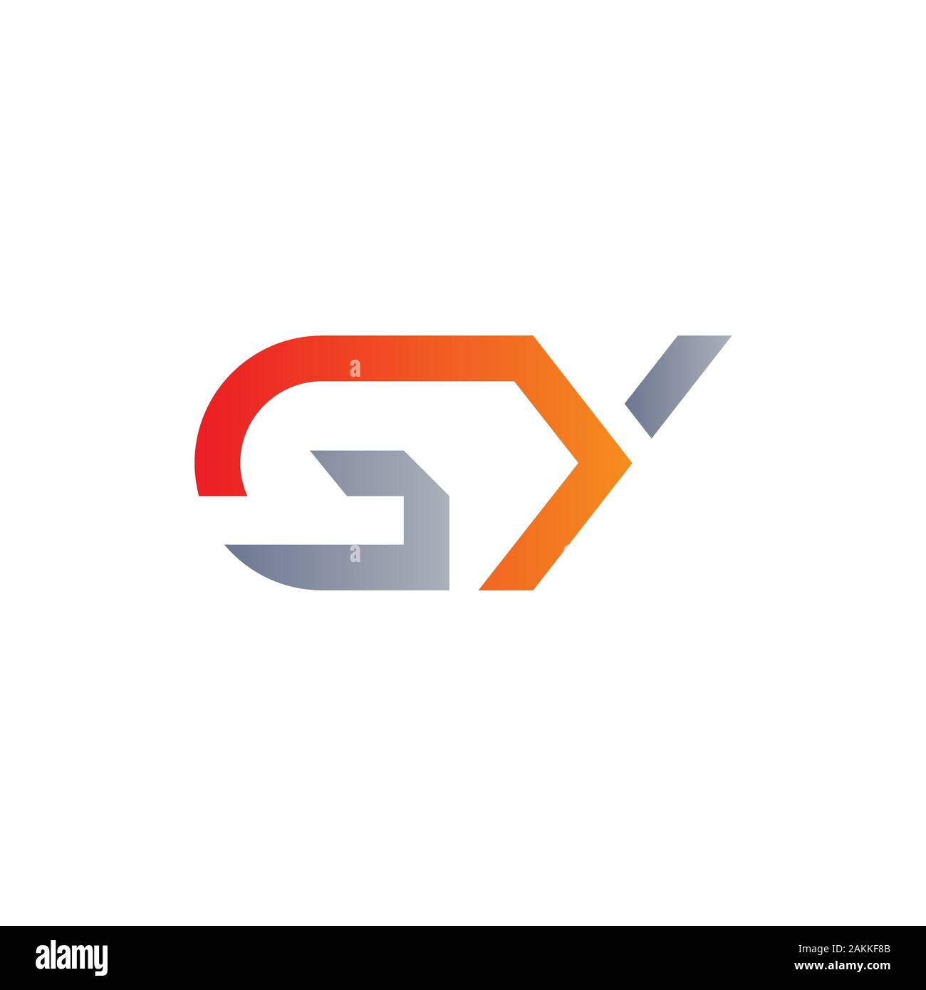 Erste GY Schreiben verbunden Logo. GY schreiben Typ Logo Design vector Template. Abstrakte Buchstaben GY Logo Design Stock Vektor